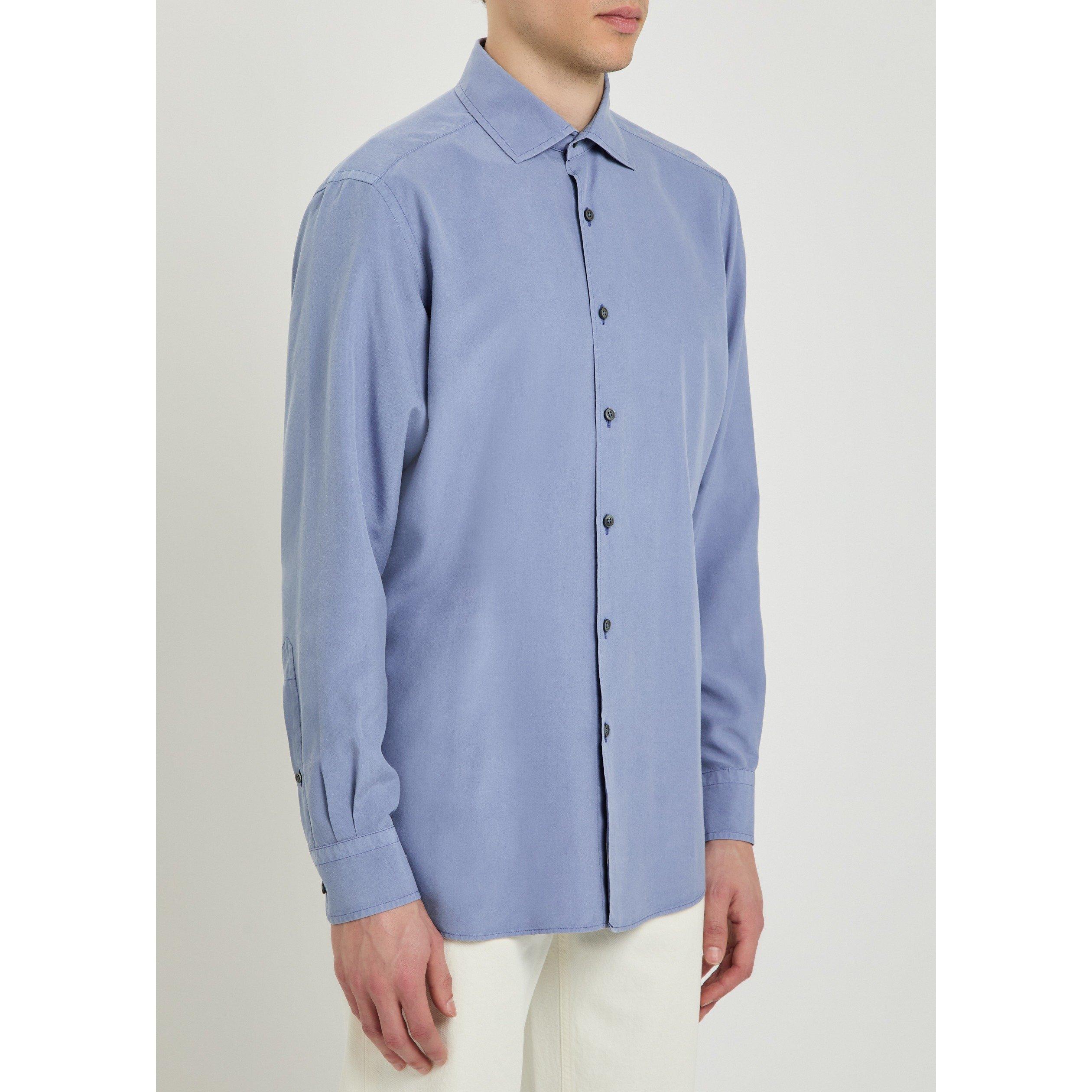 PURPLE - Zegna - ZEGNA PURE SILK SHIRT - 2