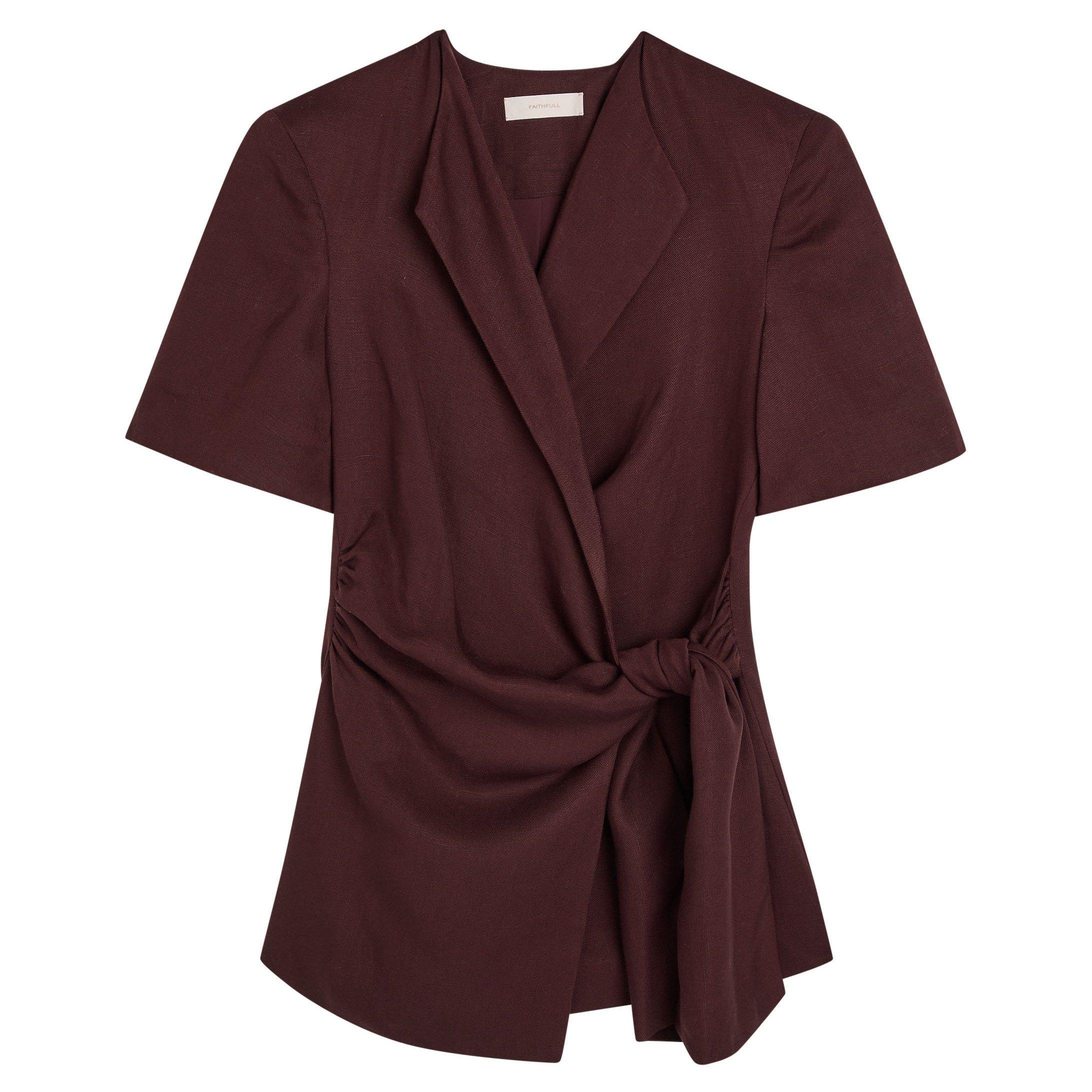 DARK RED - Faithfull The Brand - S/B IDA KNOT BLAZER - 1