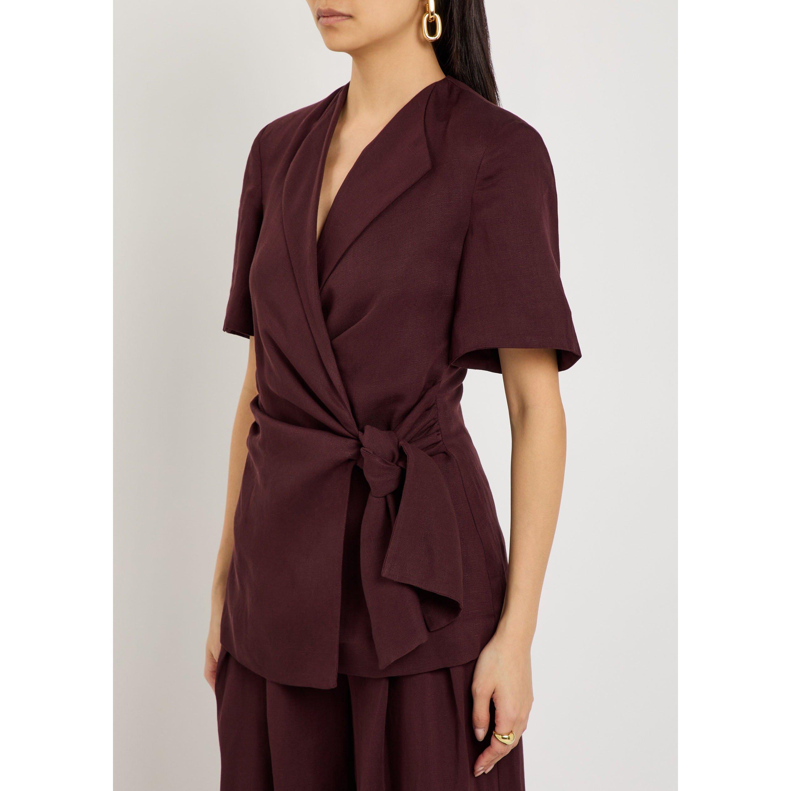 DARK RED - Faithfull The Brand - S/B IDA KNOT BLAZER - 2
