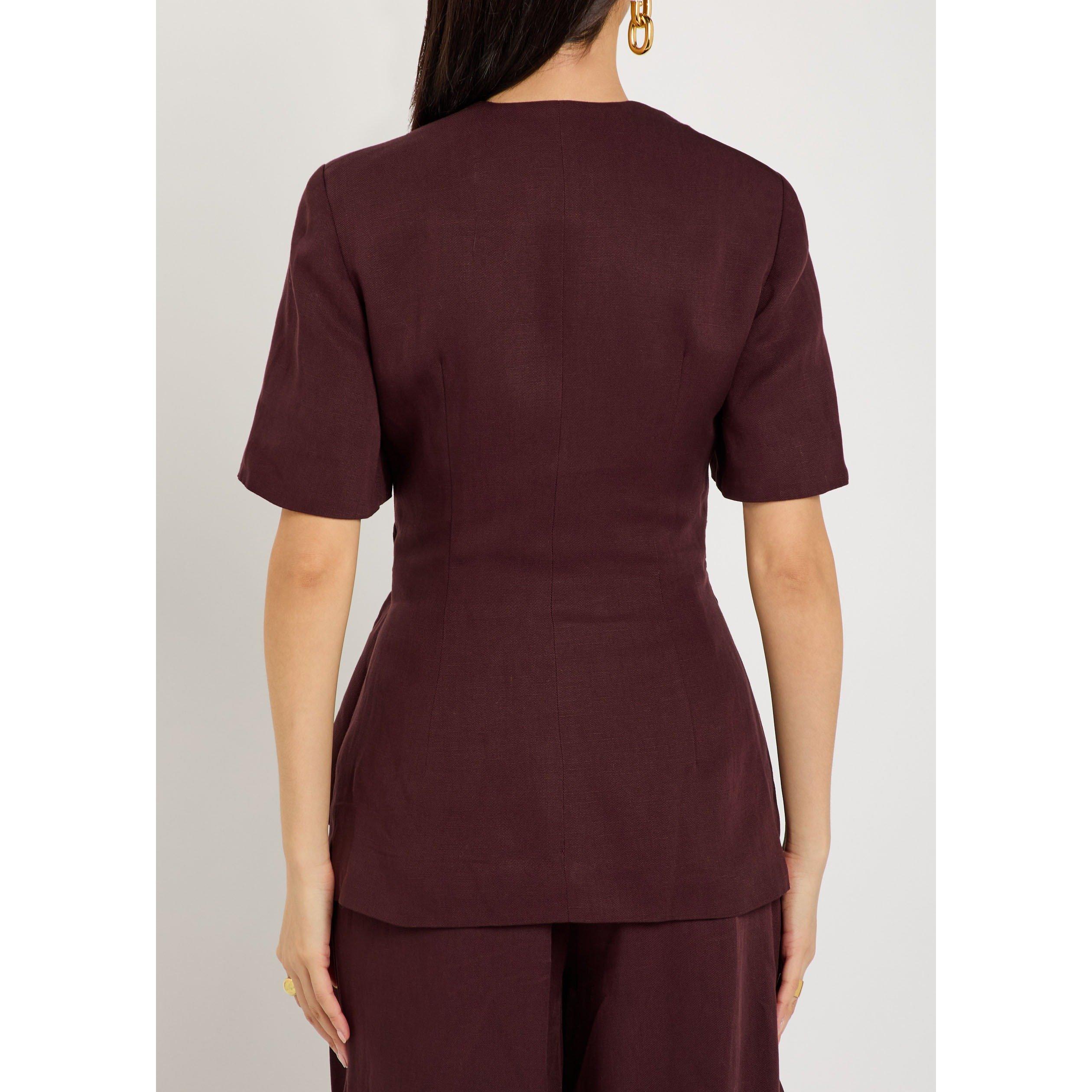 DARK RED - Faithfull The Brand - S/B IDA KNOT BLAZER - 3