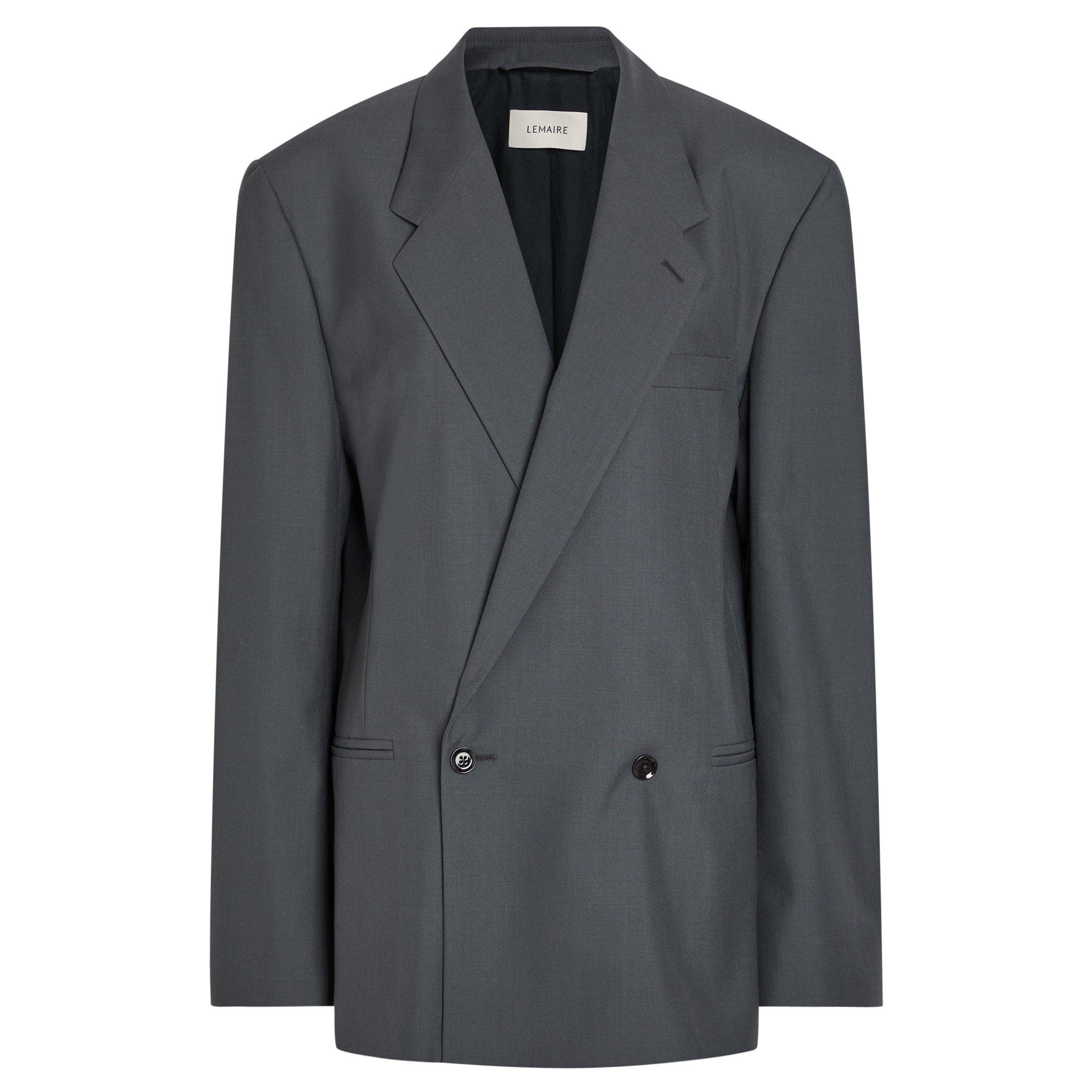 DARK GREY - Lemaire - Women's Tailored Double-Breasted Wool Blazer - 1
