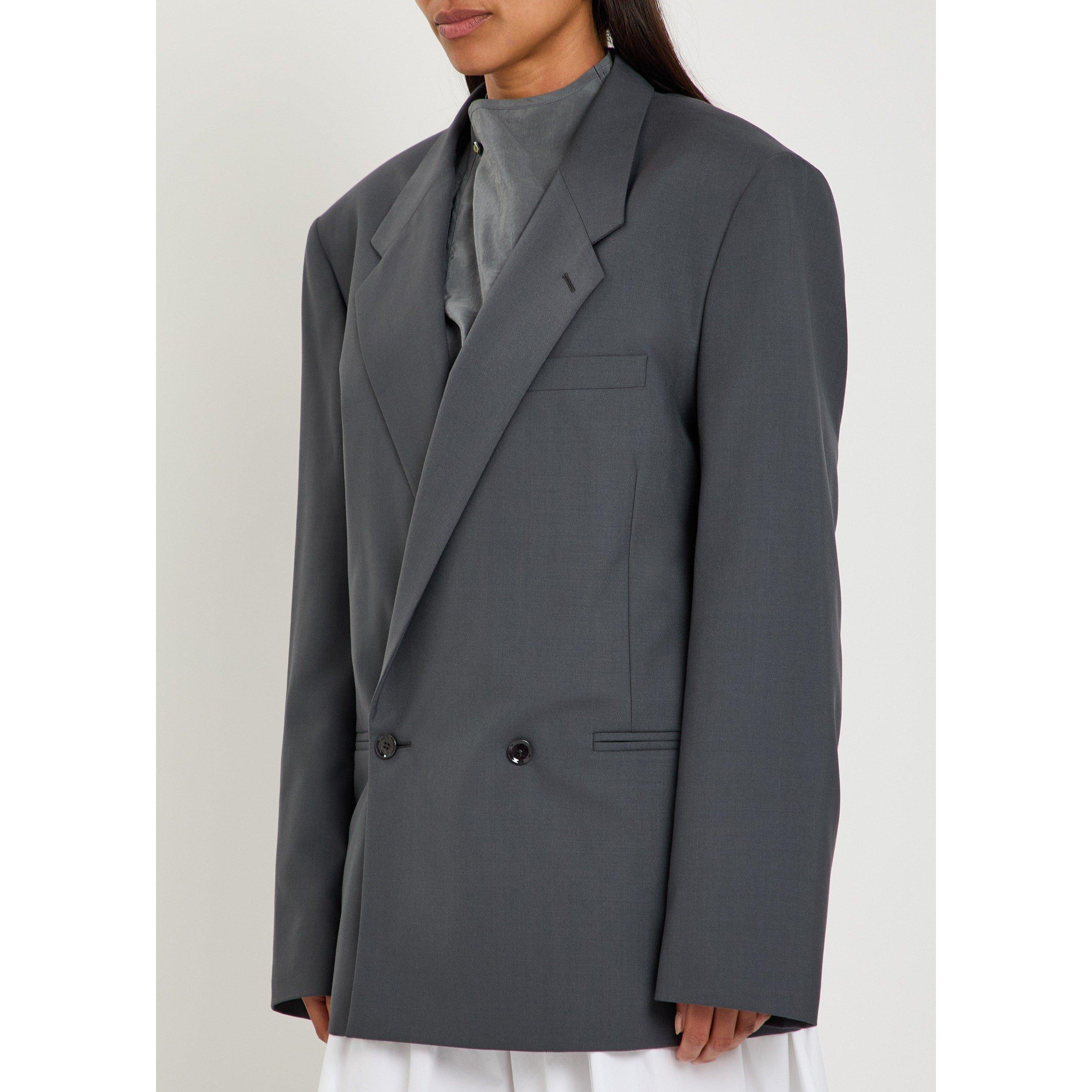 DARK GREY - Lemaire - Women's Tailored Double-Breasted Wool Blazer - 2
