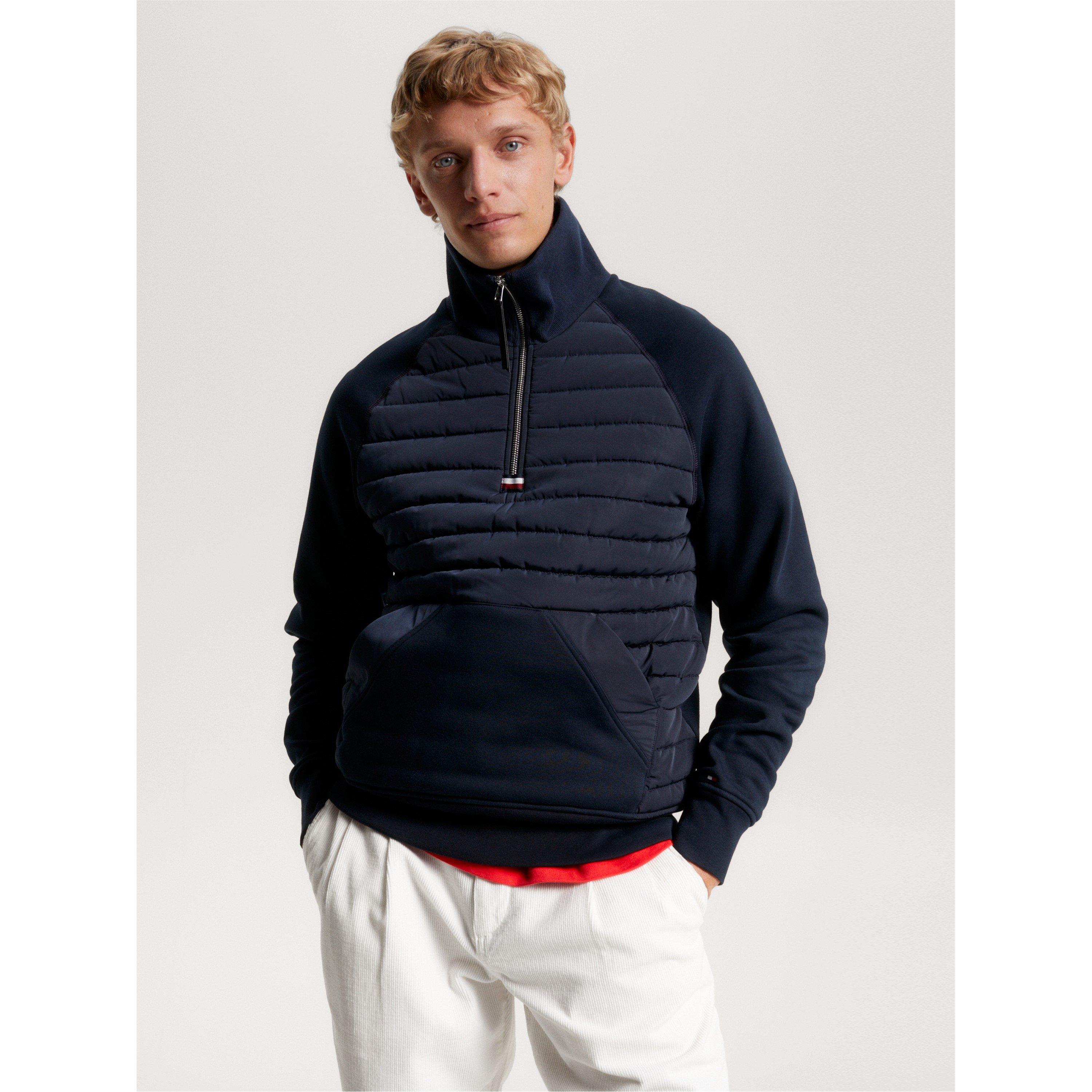 Desert Sky DW5 - Tommy Hilfiger - Mixed Media Half Zip Fleece Top - 2