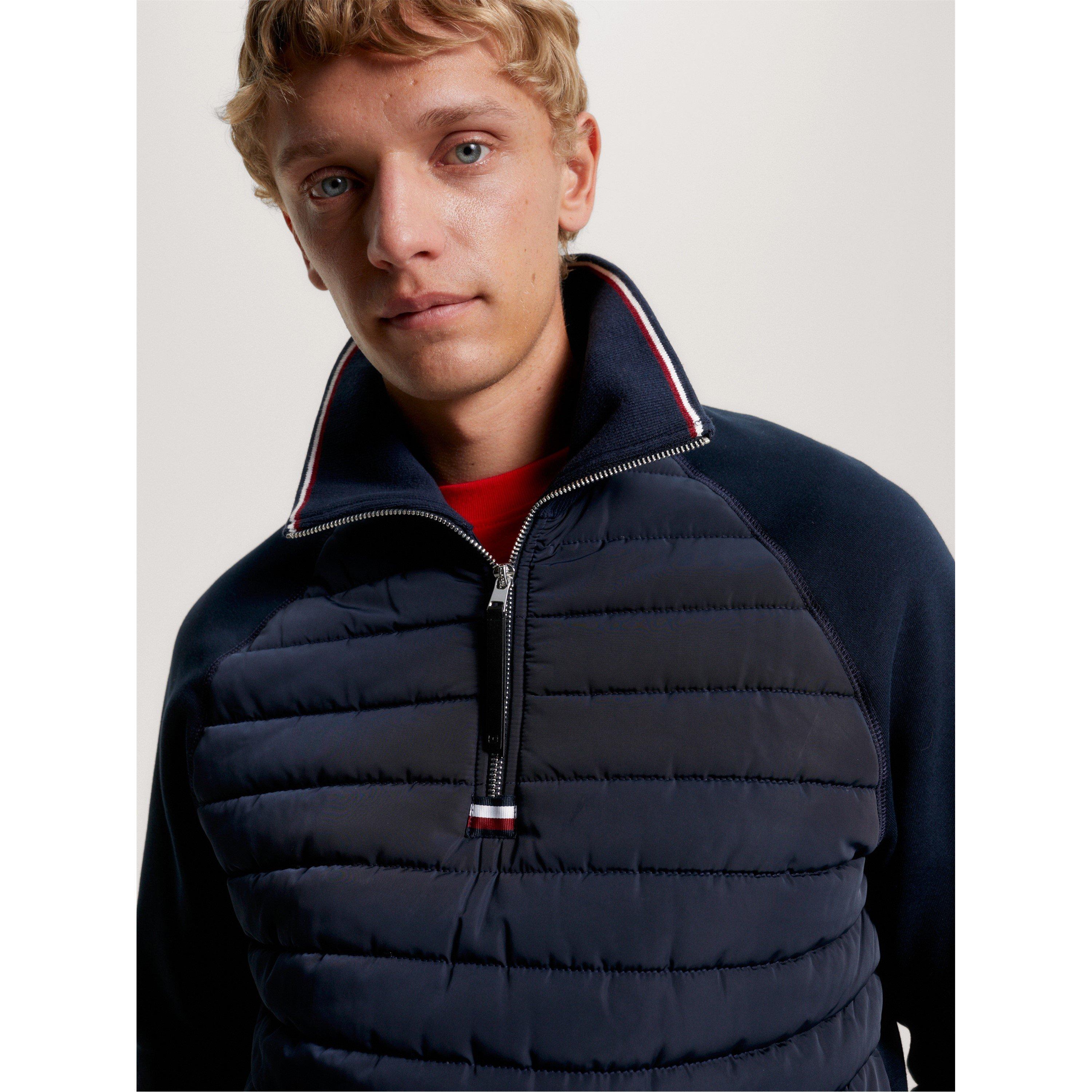 Desert Sky DW5 - Tommy Hilfiger - Mixed Media Half Zip Fleece Top - 3