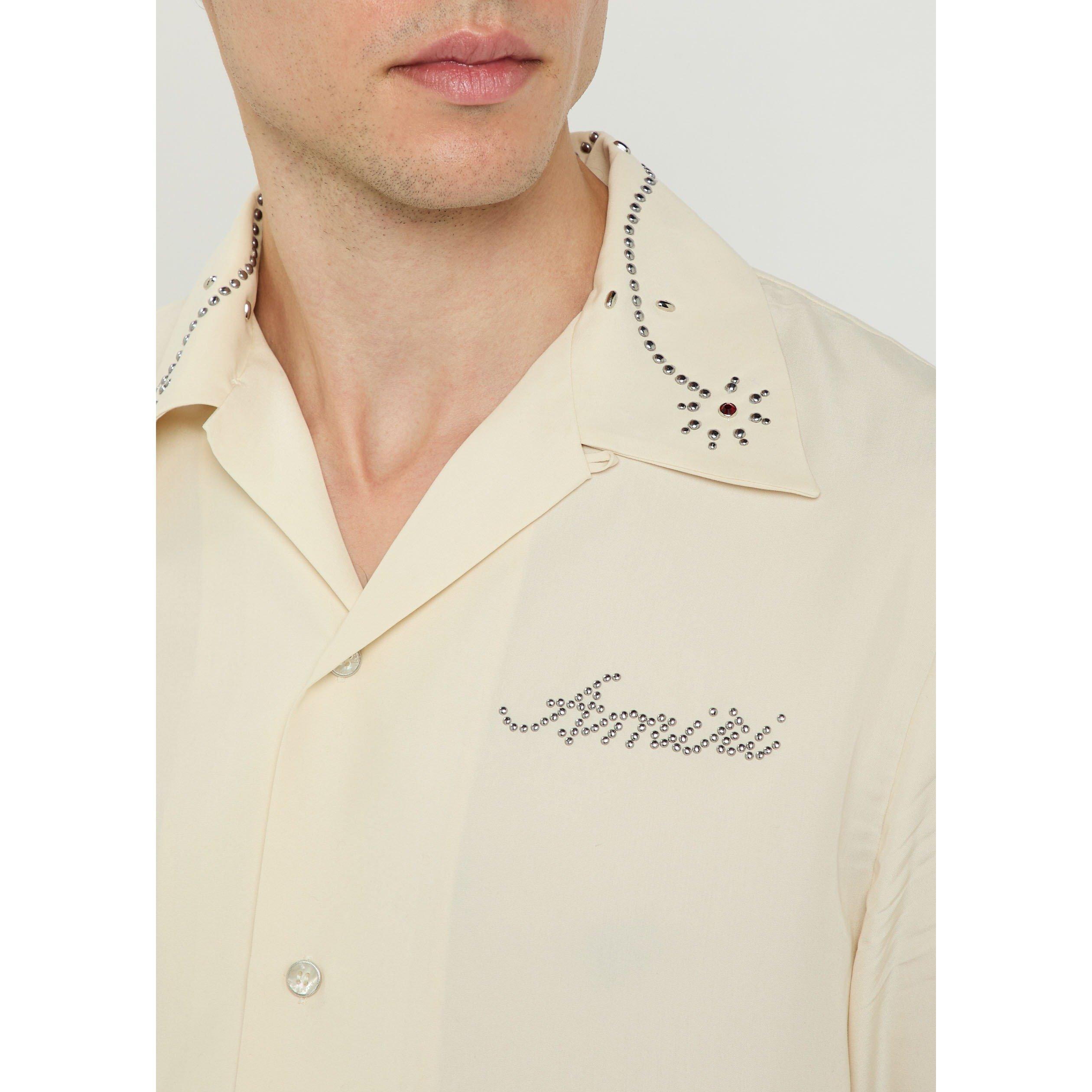 IVORY - Amiri - AMIRI STUD CAMP SHIRT - 4