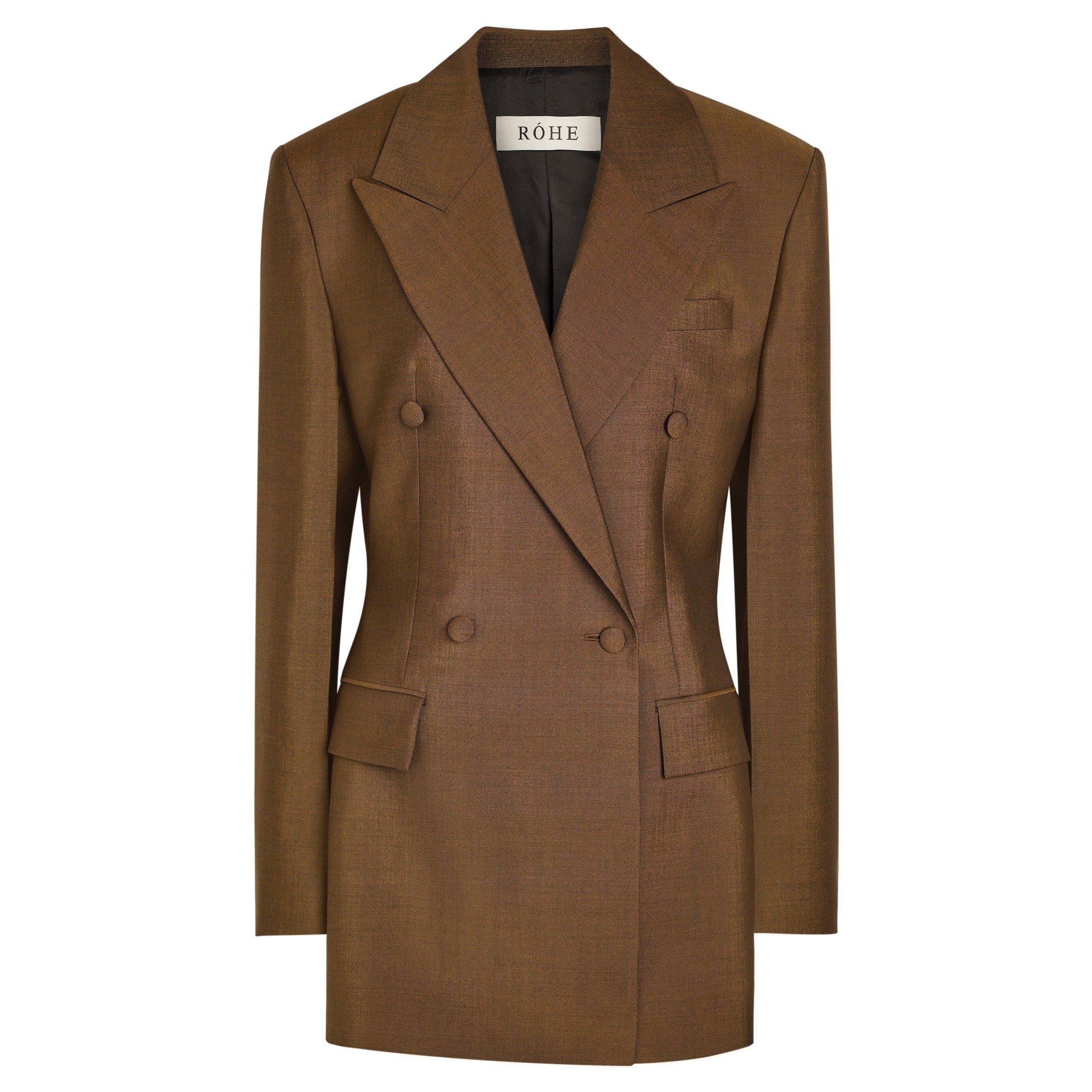 BROWN - Rohe - Double-breasted hourglass blaz - 1