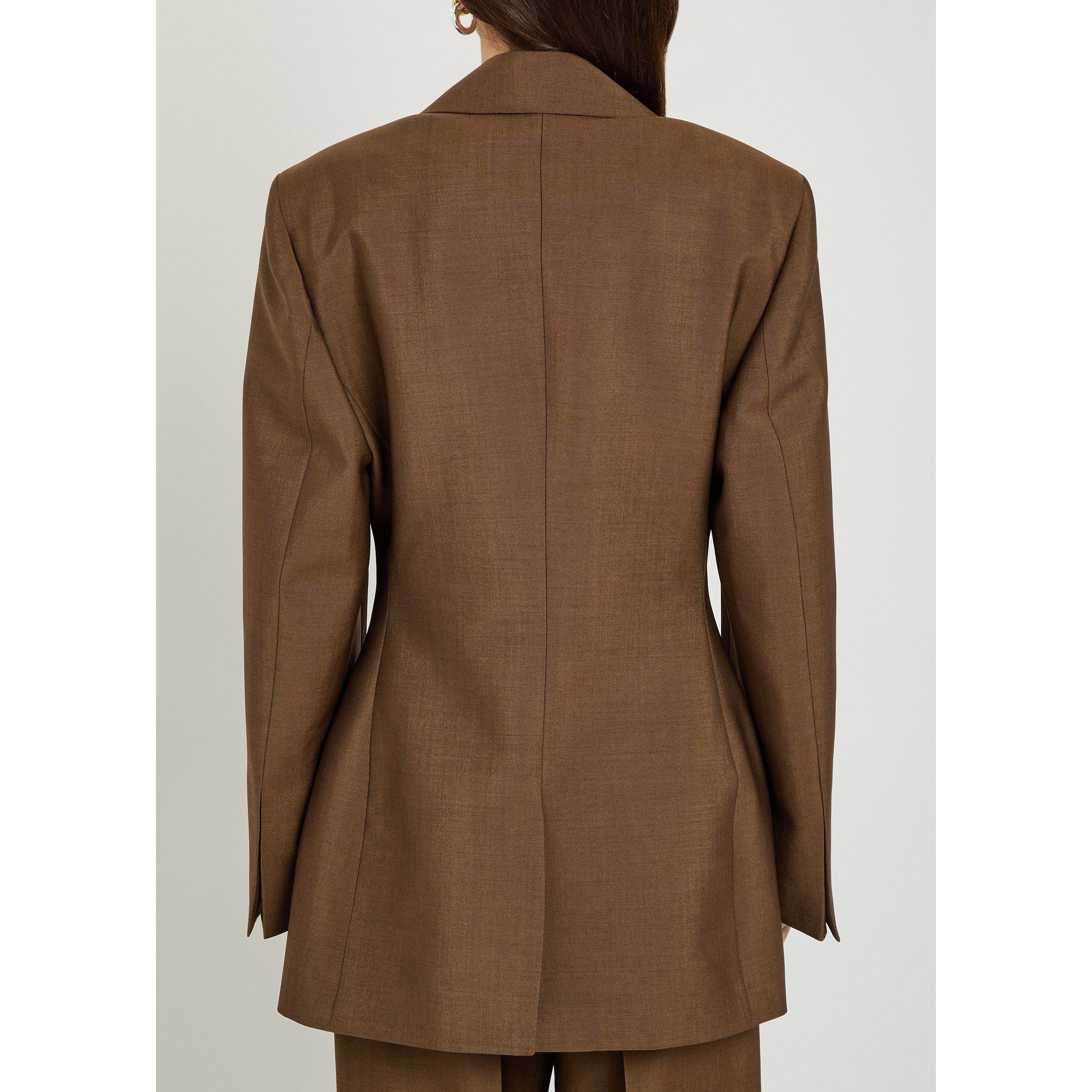 BROWN - Rohe - Double-breasted hourglass blaz - 3