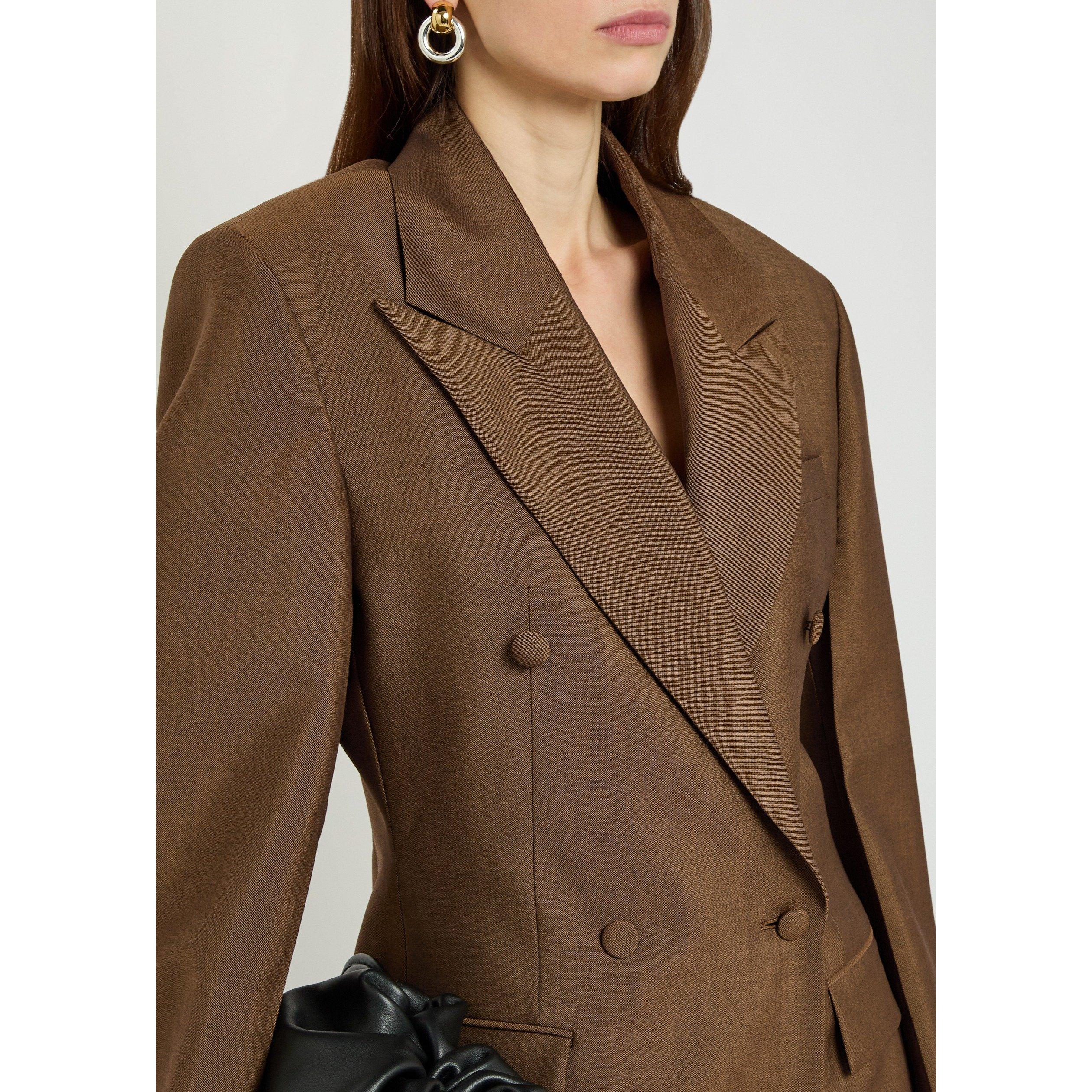 BROWN - Rohe - Double-breasted hourglass blaz - 4