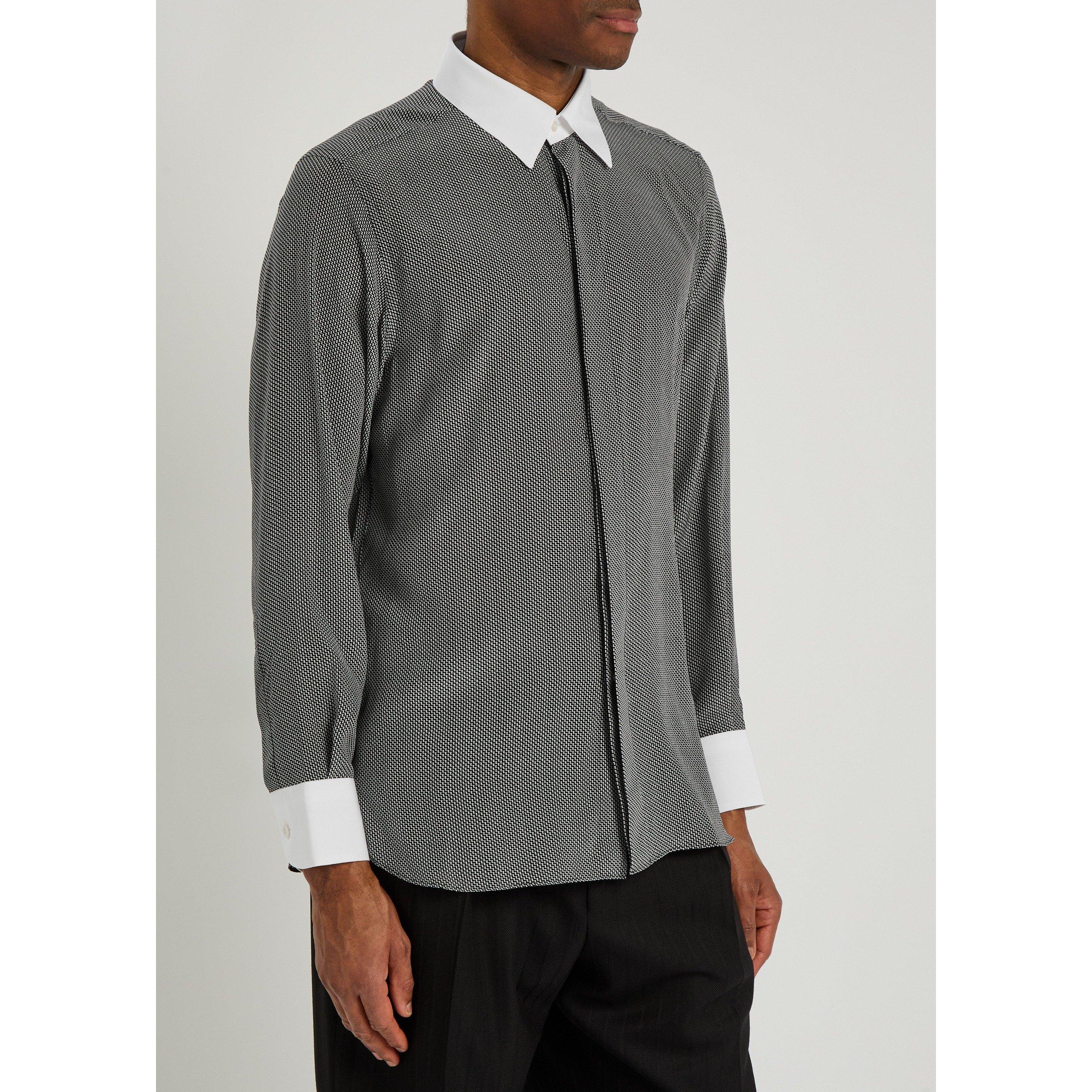BLACK AND WHITE - Tom Ford - TF SHARKSKIN PRINT CONTRAST SH - 2
