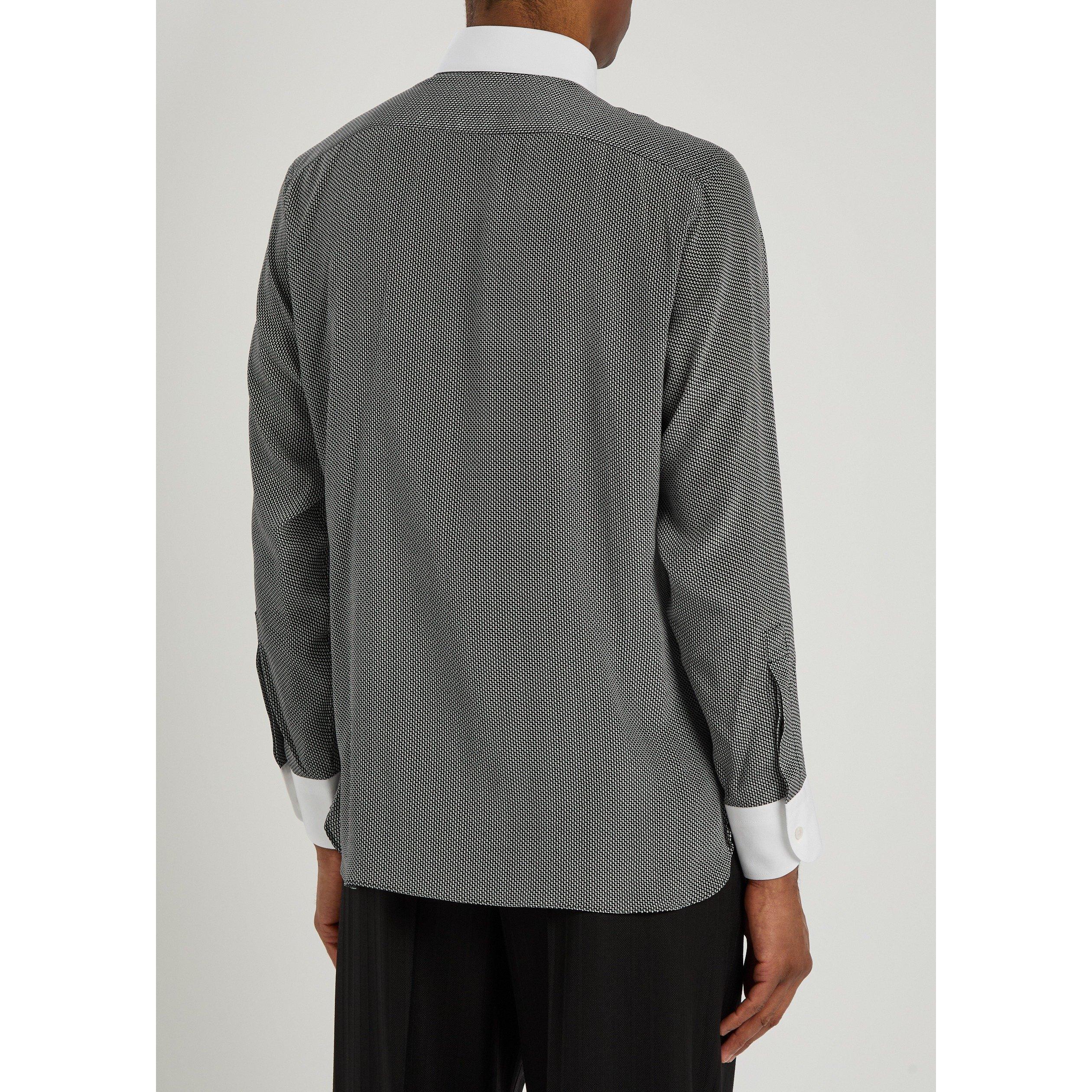 BLACK AND WHITE - Tom Ford - TF SHARKSKIN PRINT CONTRAST SH - 3