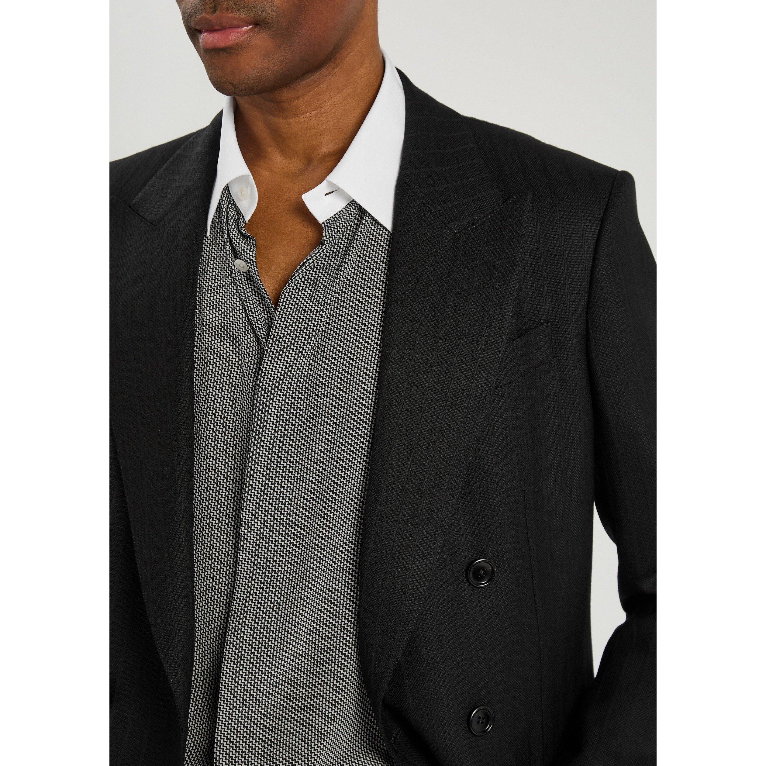 BLACK AND WHITE - Tom Ford - TF SHARKSKIN PRINT CONTRAST SH - 4