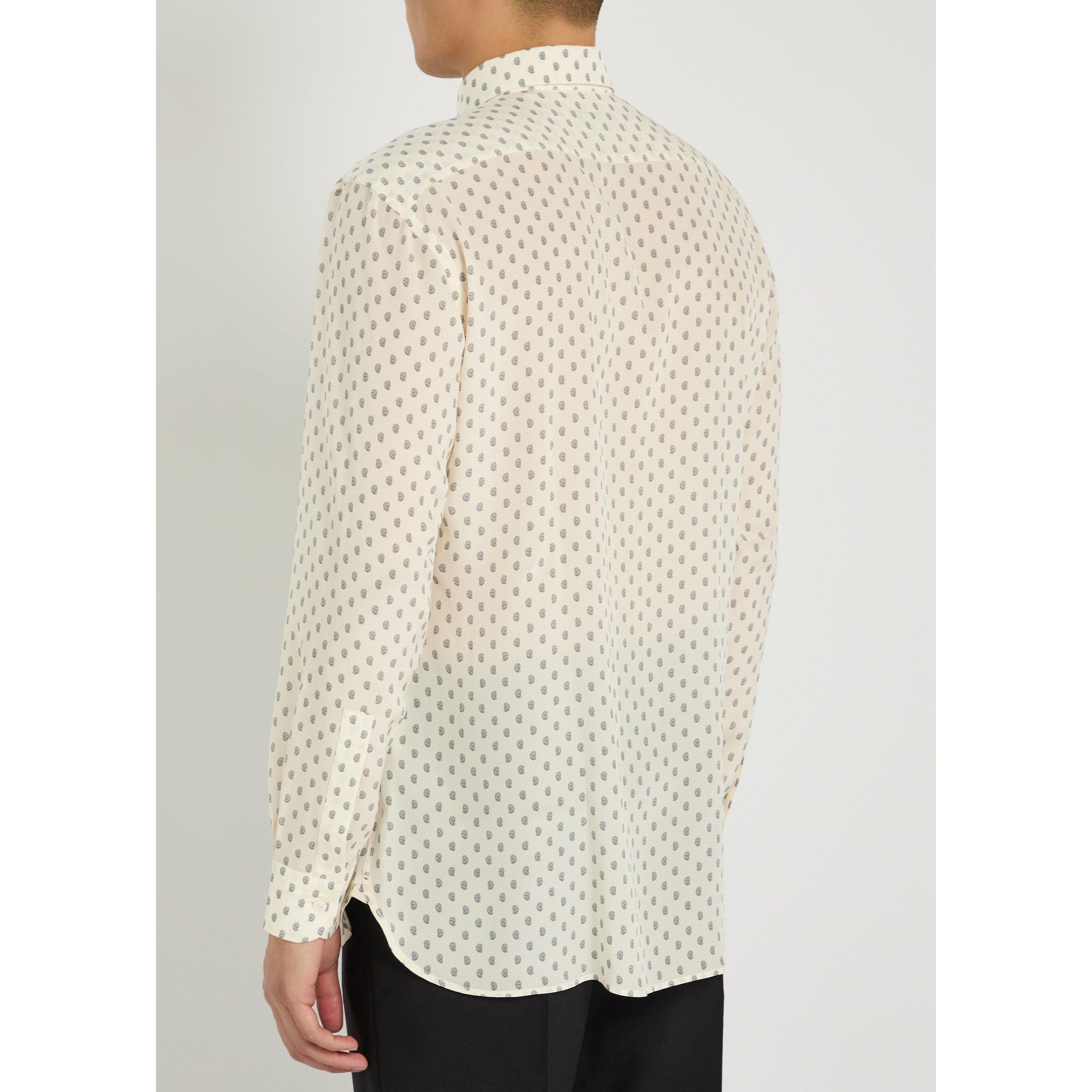 WHITE AND BLUE - Tom Ford - TF PAISLEY PRINT FLUID SHIRT - 3