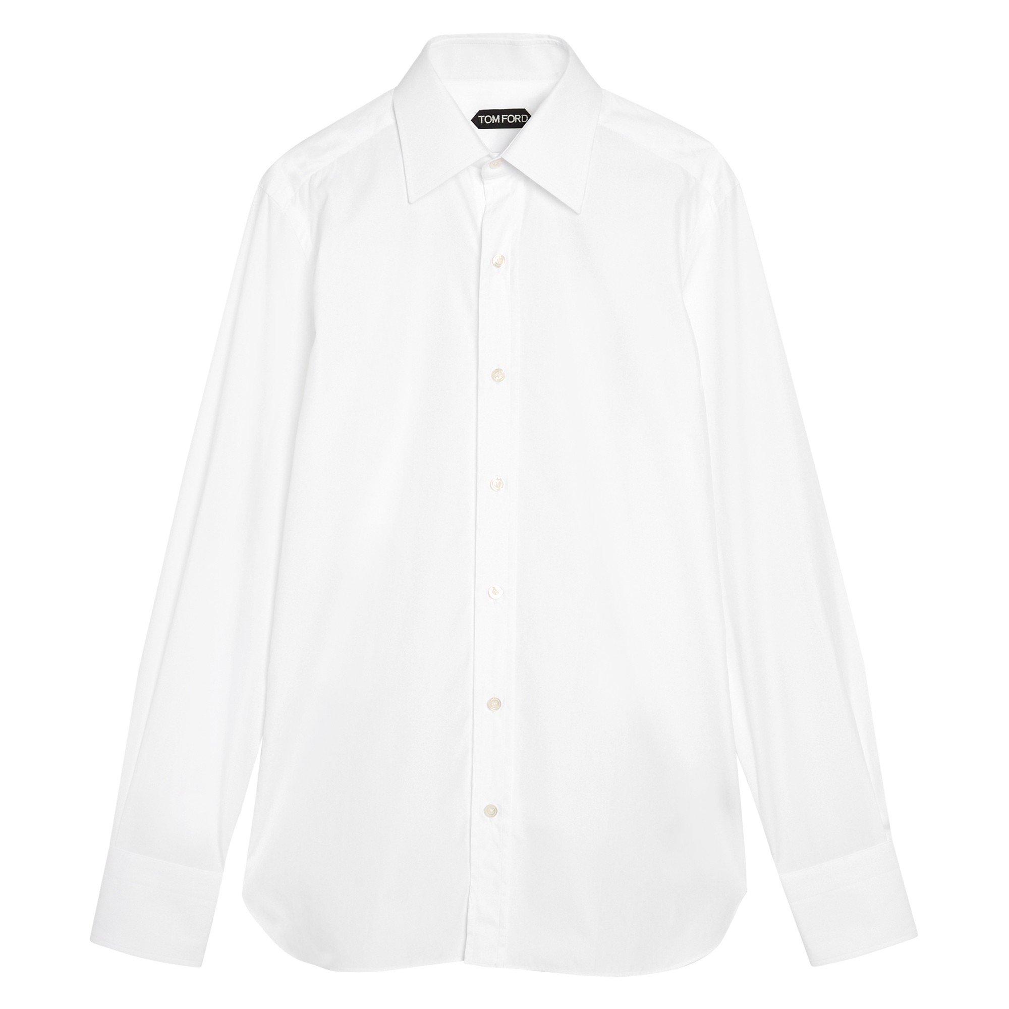 WHITE - Tom Ford - TF POPLIN SLIM FIT SHIRT