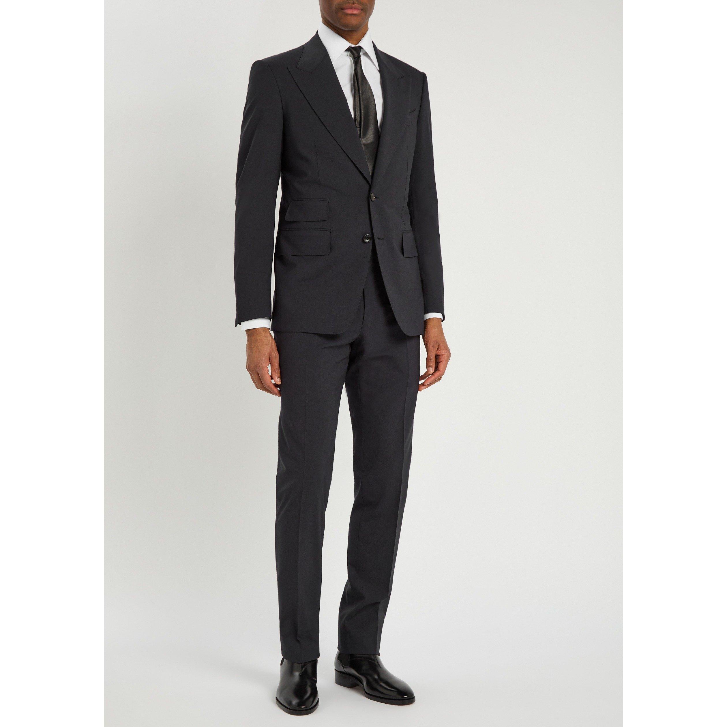 WHITE - Tom Ford - Men's Cotton Long-Sleeve Slim-Fit Shirt - 5