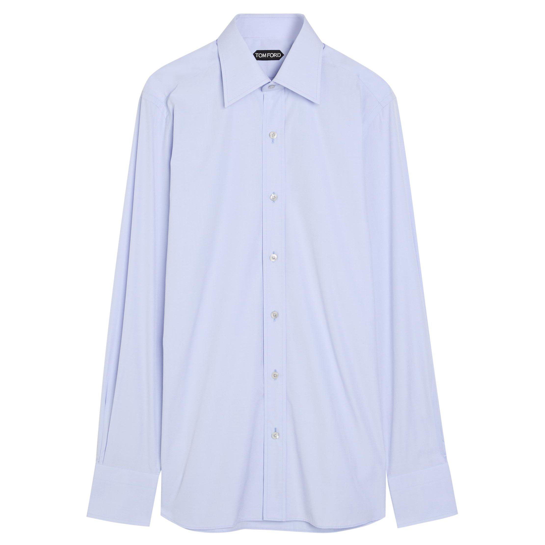 Men's Cotton Long-Sleeve Slim-Fit Shirt