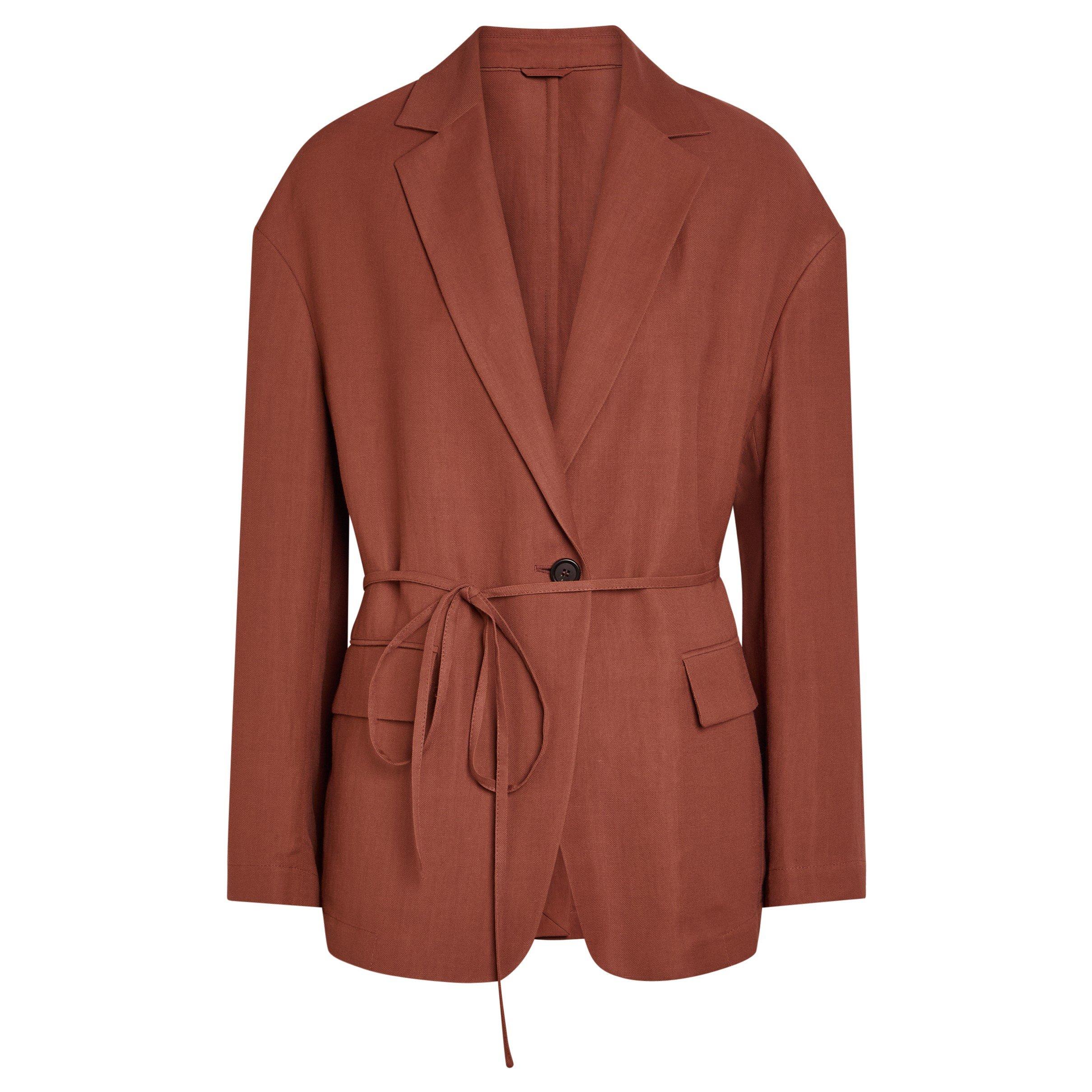 TERRACOTTA - Brunello Cucinelli - Women's Suit-Type Relaxed-Fit Blazer - 1