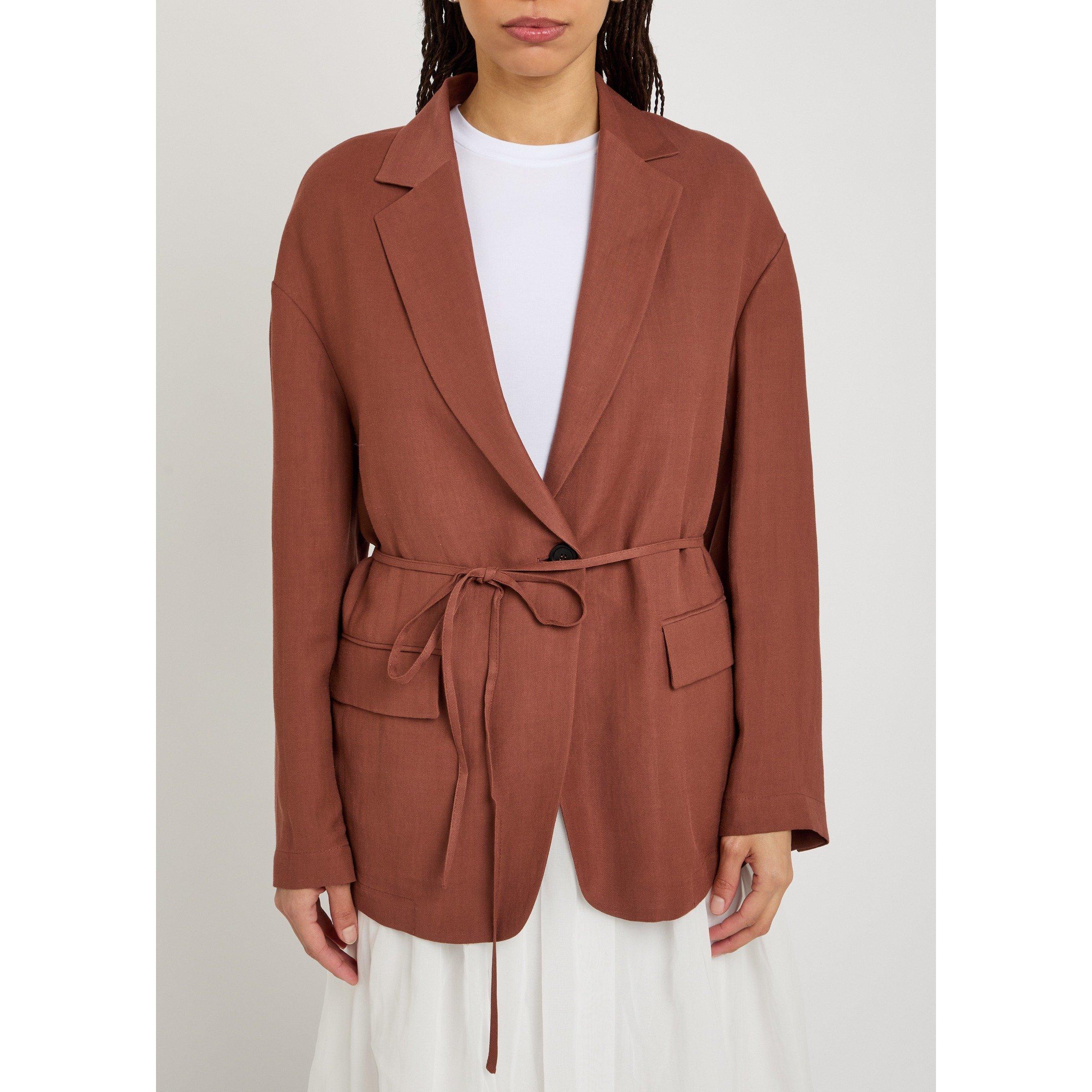 TERRACOTTA - Brunello Cucinelli - Women's Suit-Type Relaxed-Fit Blazer - 2