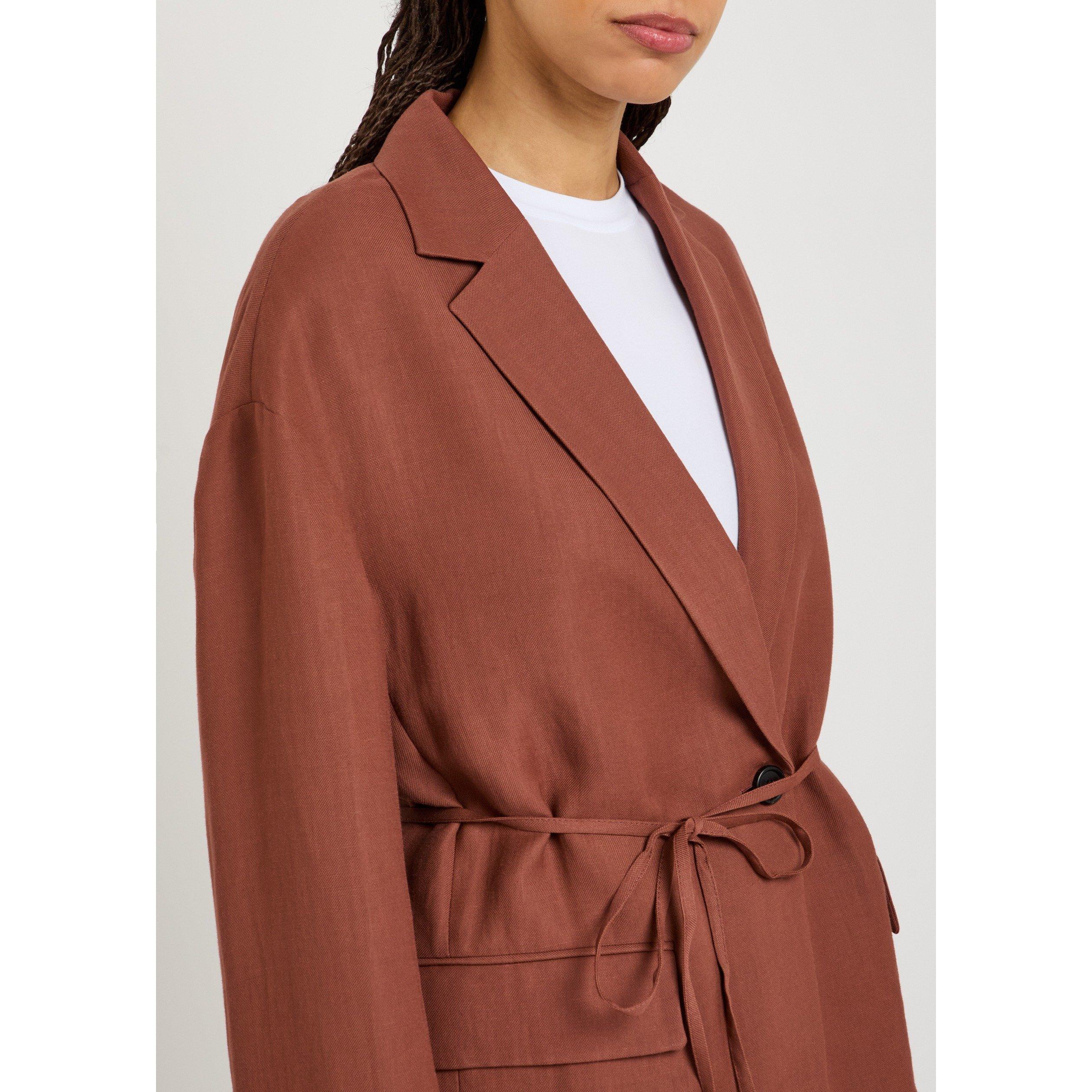 TERRACOTTA - Brunello Cucinelli - Women's Suit-Type Relaxed-Fit Blazer - 4