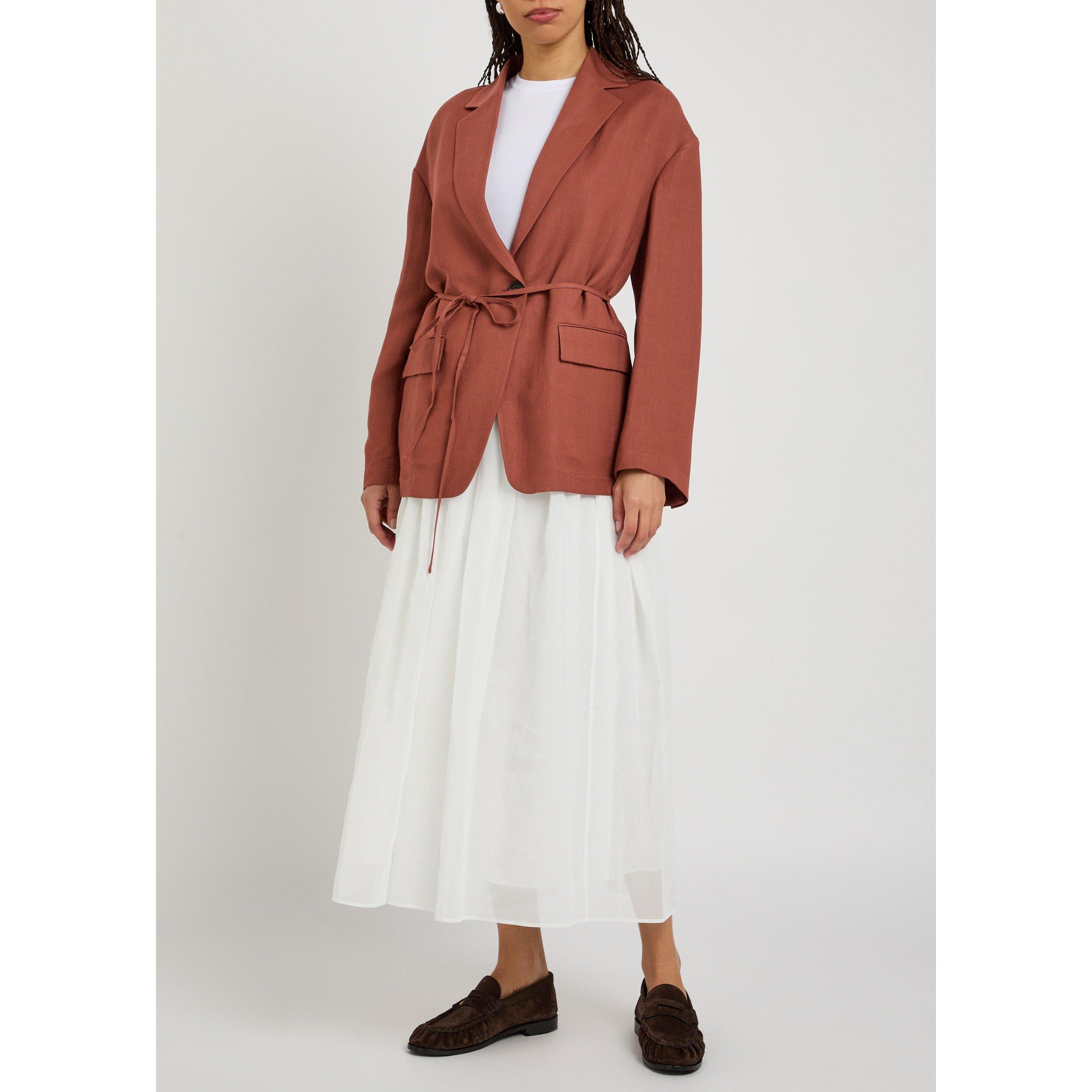 TERRACOTTA - Brunello Cucinelli - Women's Suit-Type Relaxed-Fit Blazer - 5