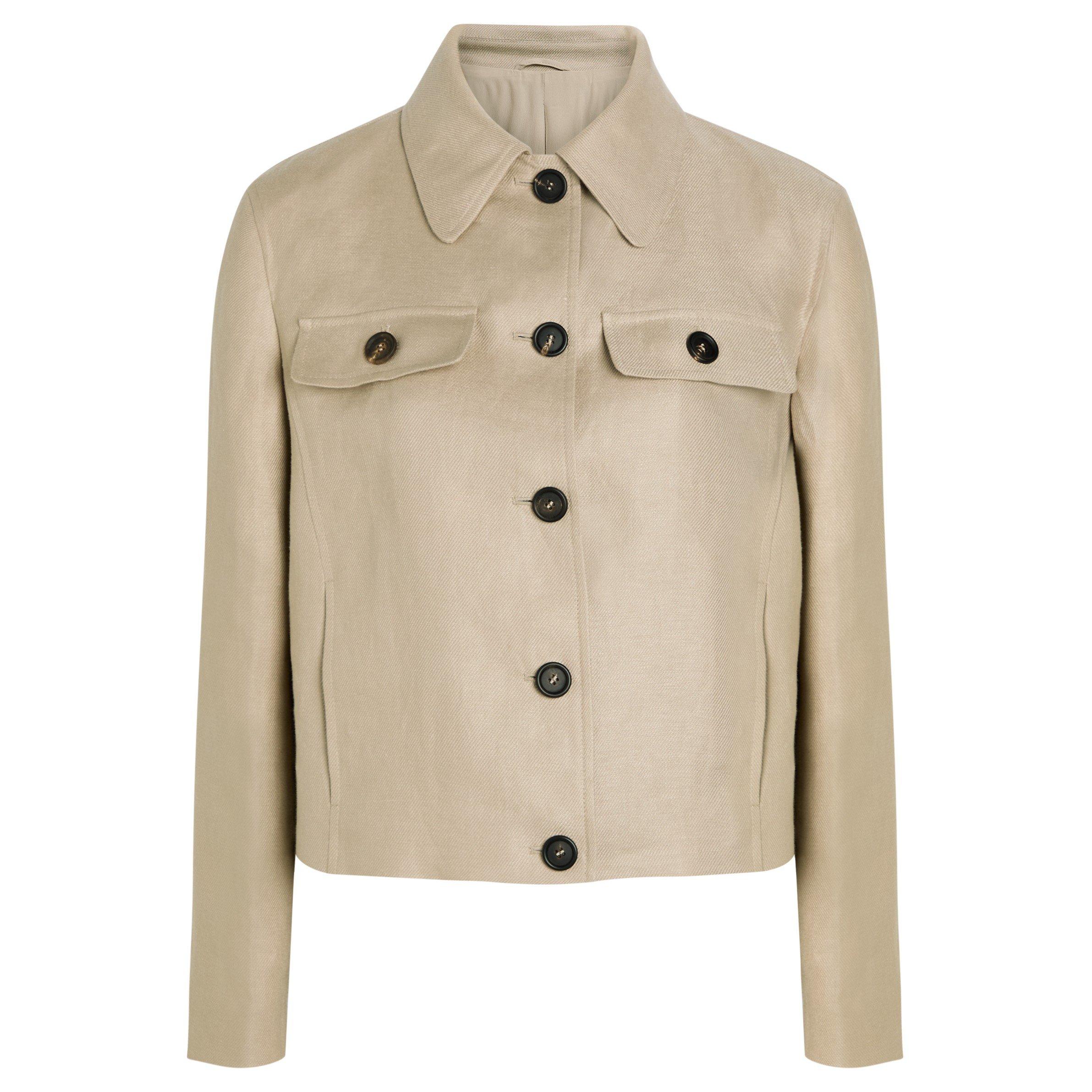 BEIGE - Brunello Cucinelli - Women's Linen Cropped Blazer - 1