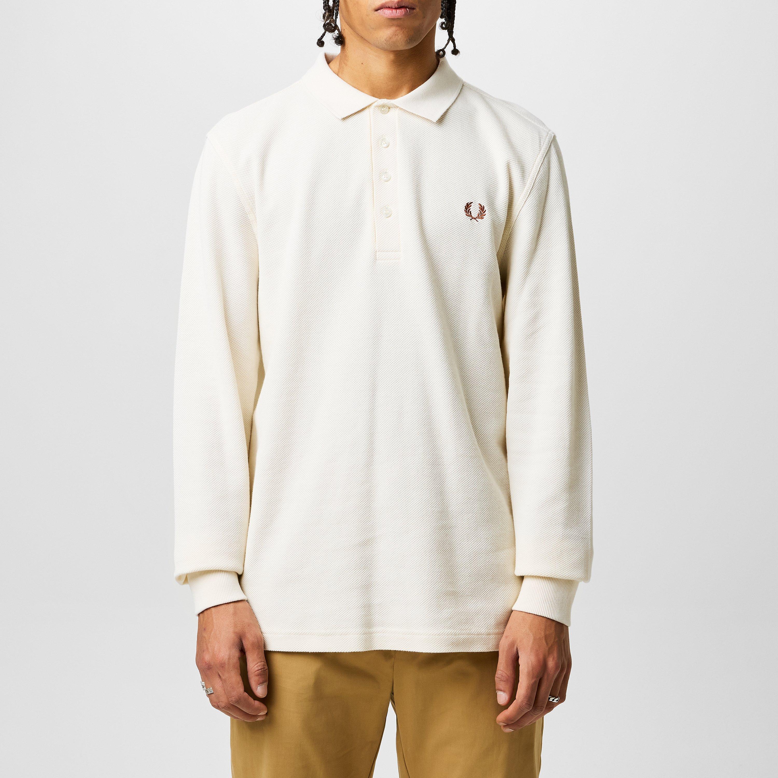 Fred Perry | Men's Honeycomb Long-Sleeve Polo Shirt | Long Sleeve