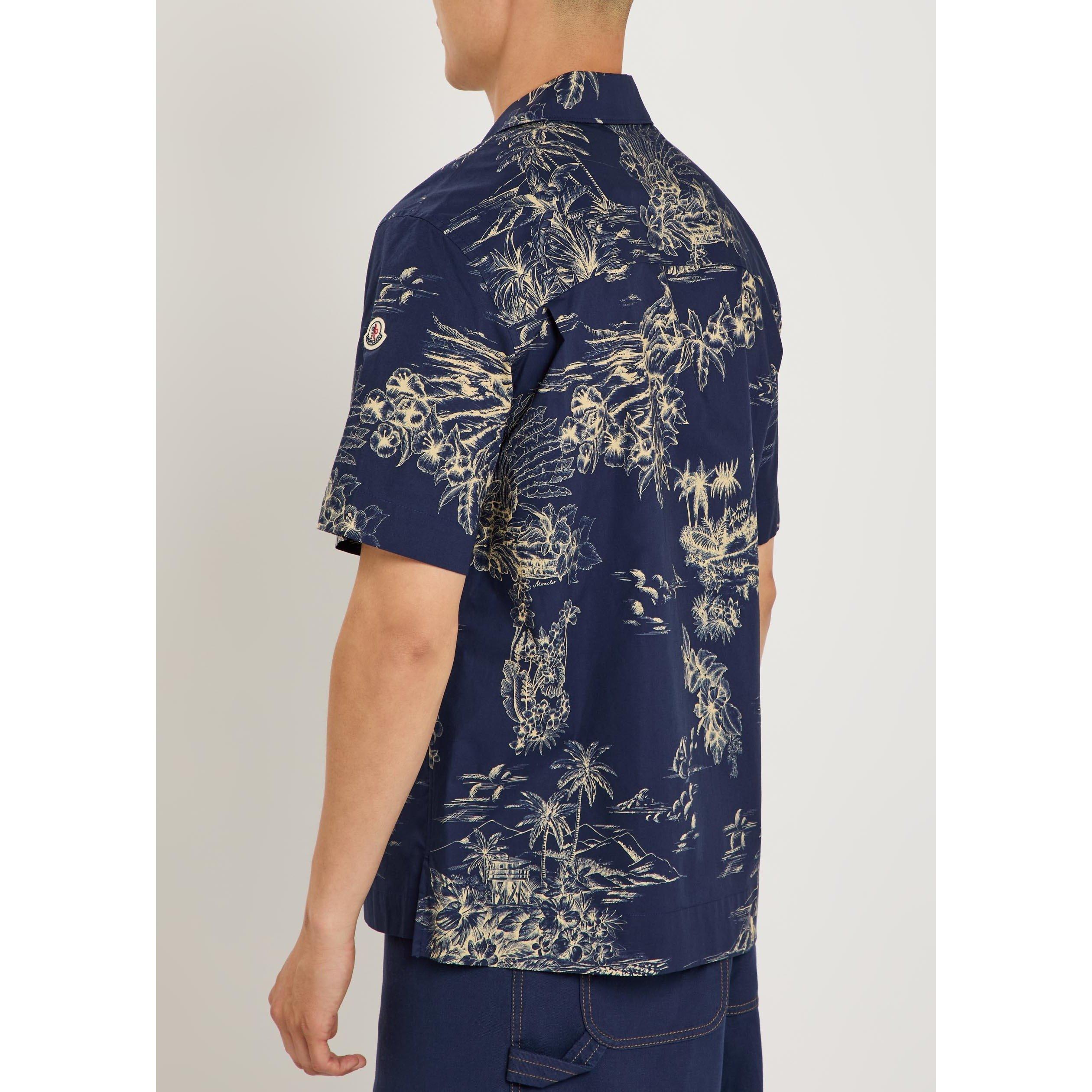 NAVY AND OTHER - Moncler - MON PRINT HAWAII SHIRT SS - 3
