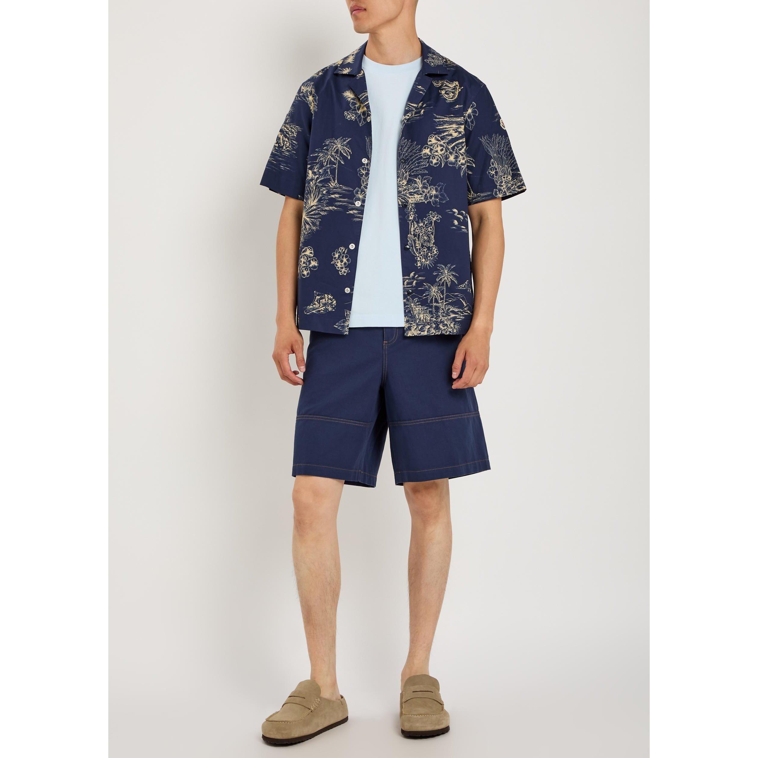 NAVY AND OTHER - Moncler - MON PRINT HAWAII SHIRT SS - 5
