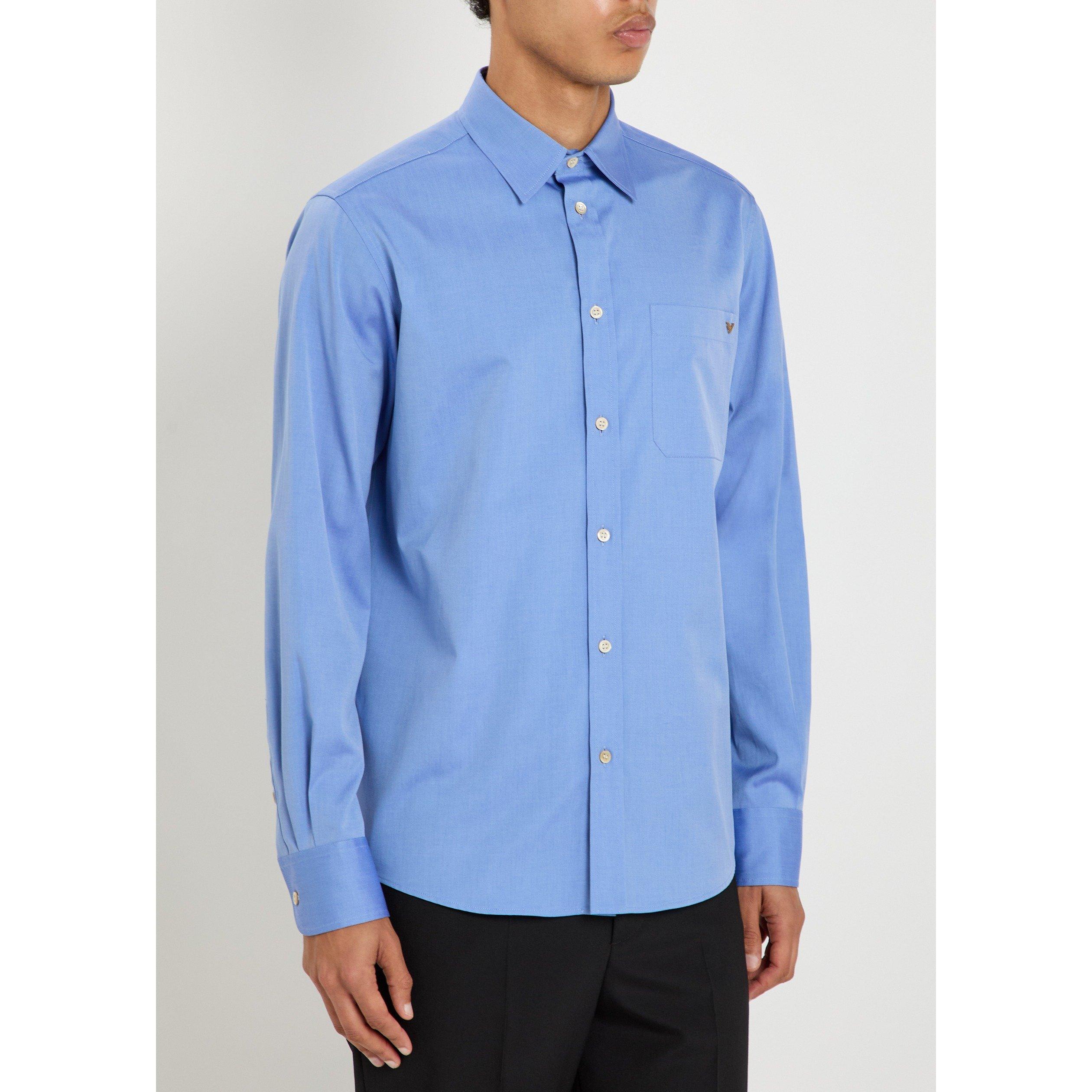 BLUE - Valentino - VAL LIGHTWEIGHT OXFORD LOGO LS - 2