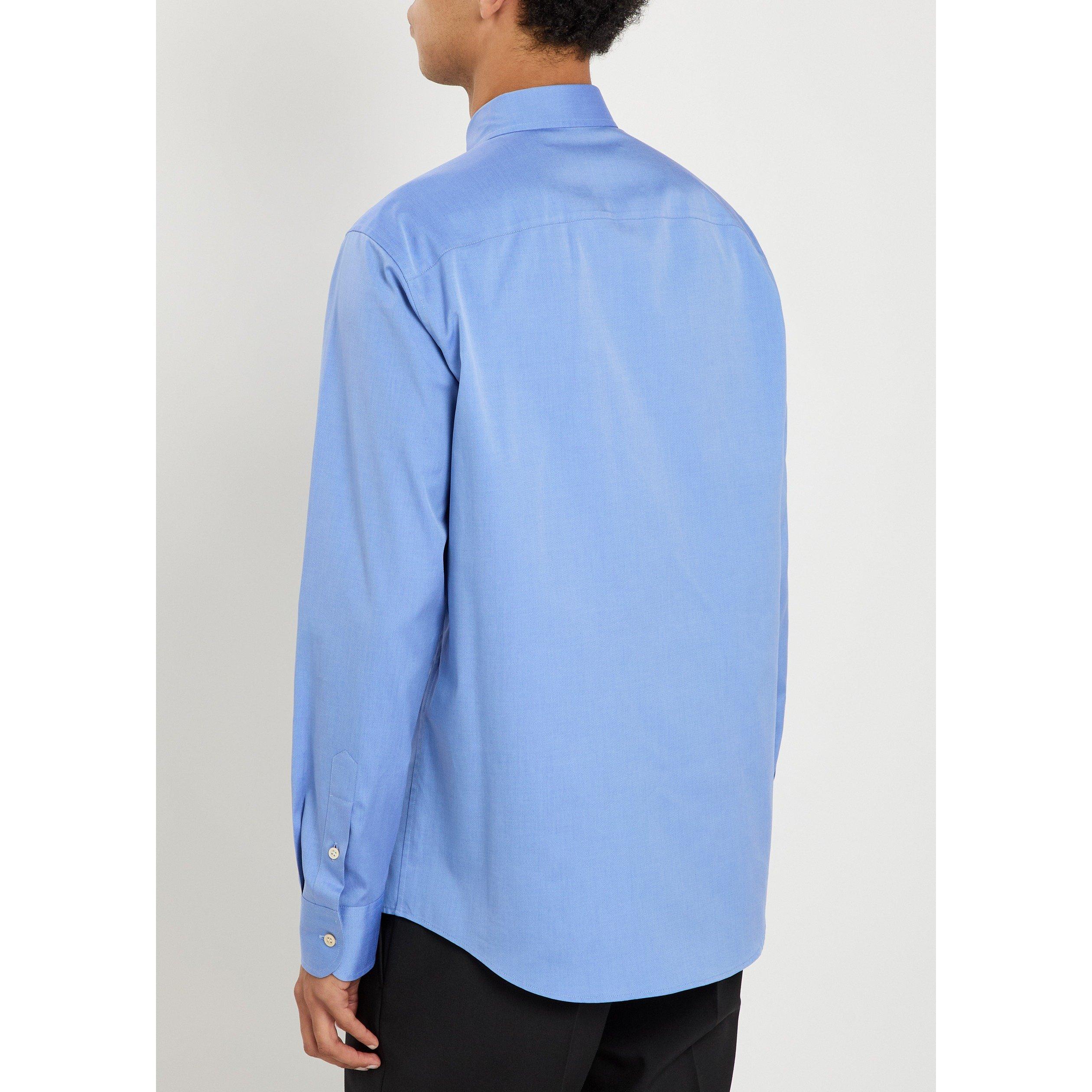 BLUE - Valentino - VAL LIGHTWEIGHT OXFORD LOGO LS - 3