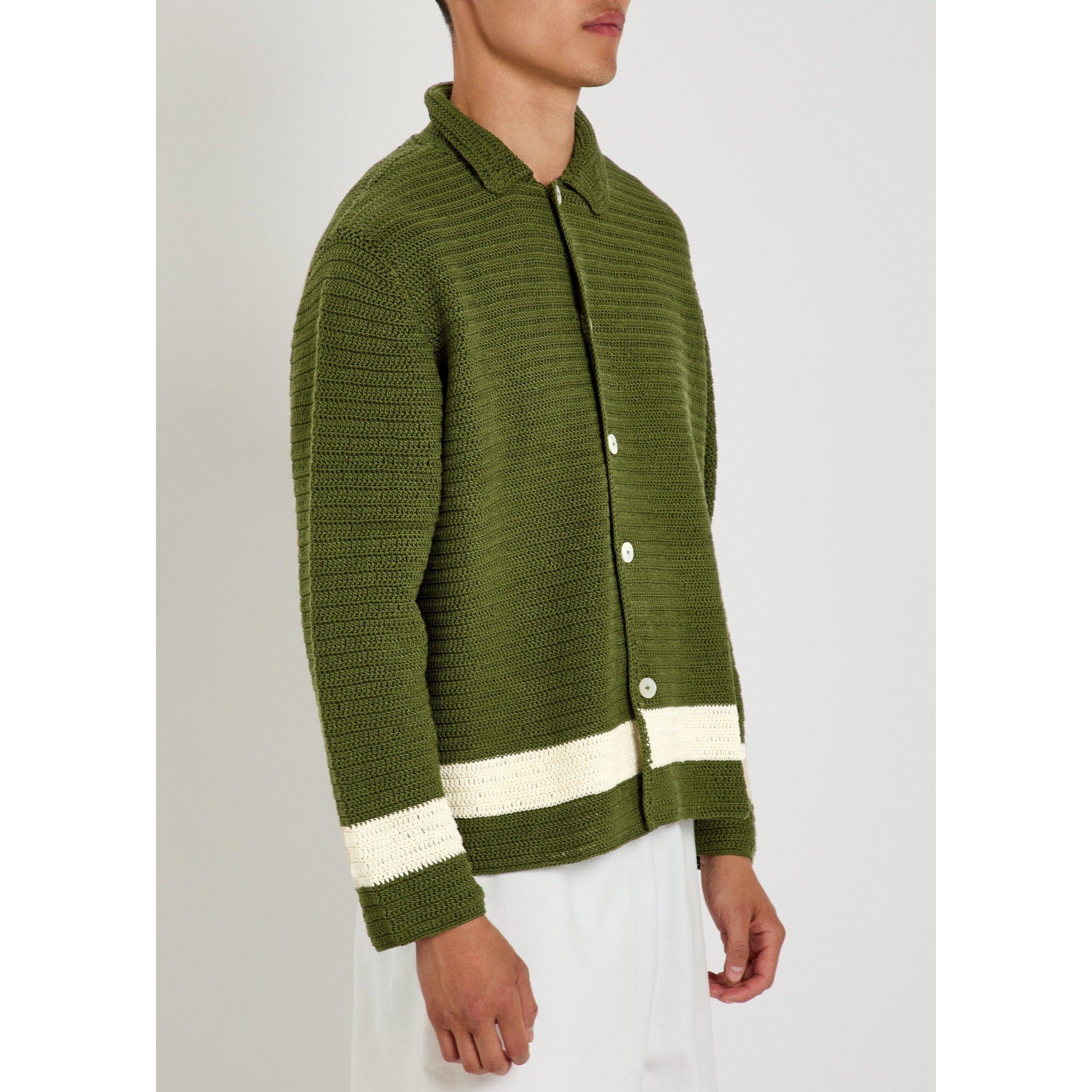 GREEN - Bode - BODE MARSH CROCHET SHIRT - 2