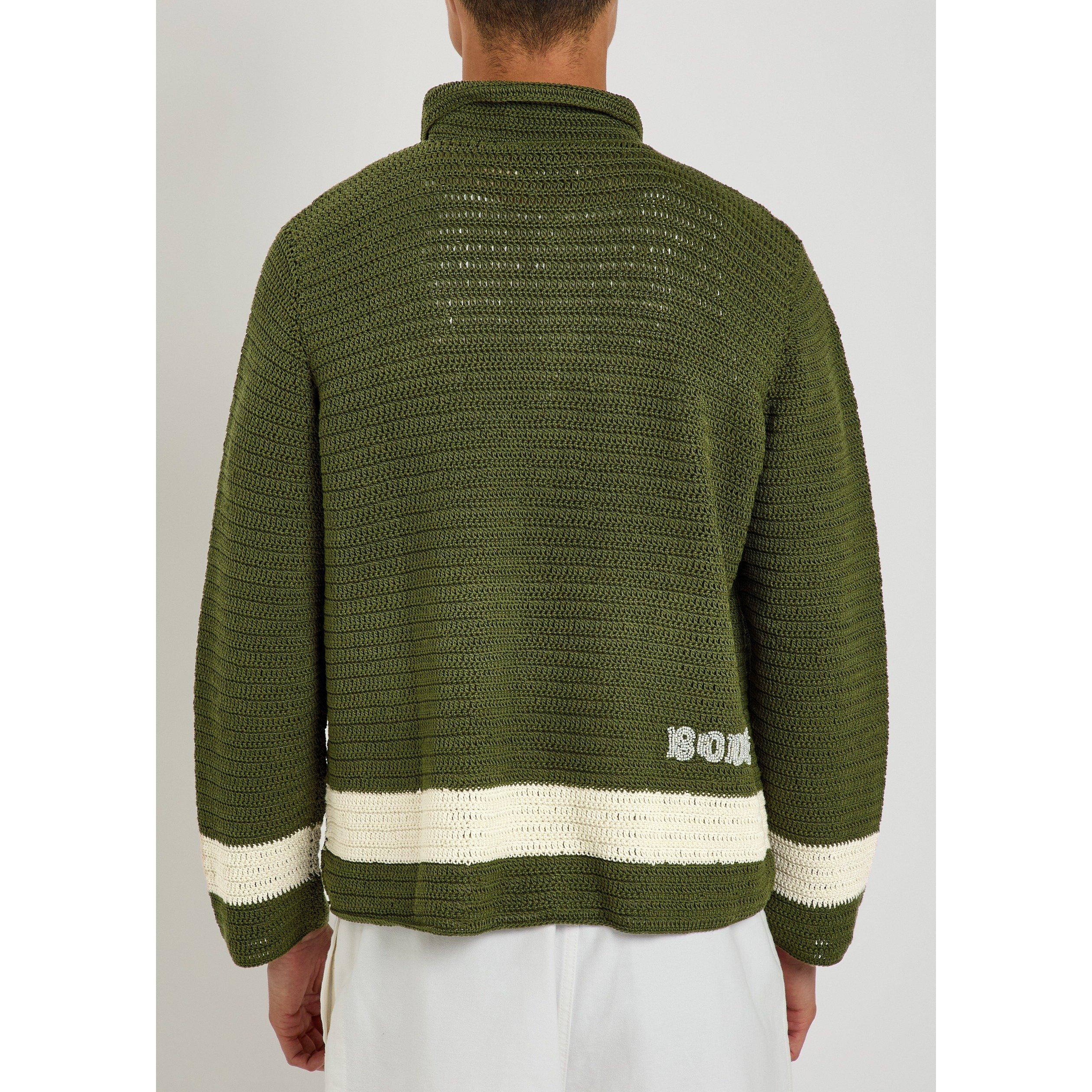 GREEN - Bode - BODE MARSH CROCHET SHIRT - 3