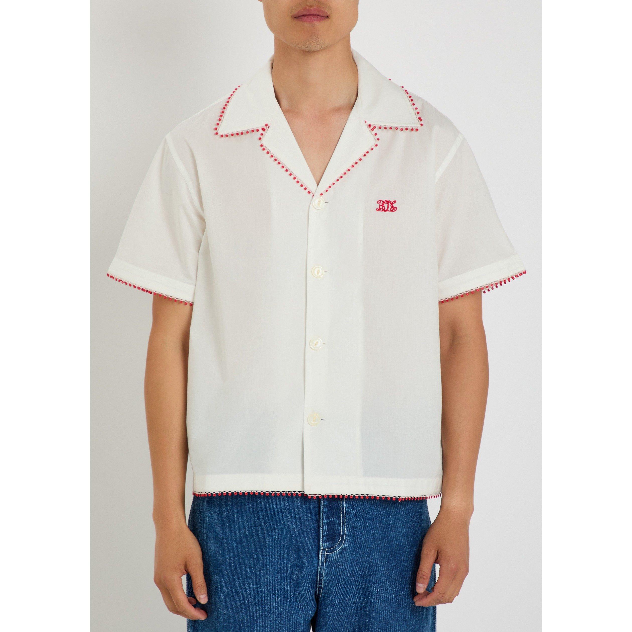 WHITE - Bode - BODE REDBUD SHORT SLEEVE SHIRT - 2