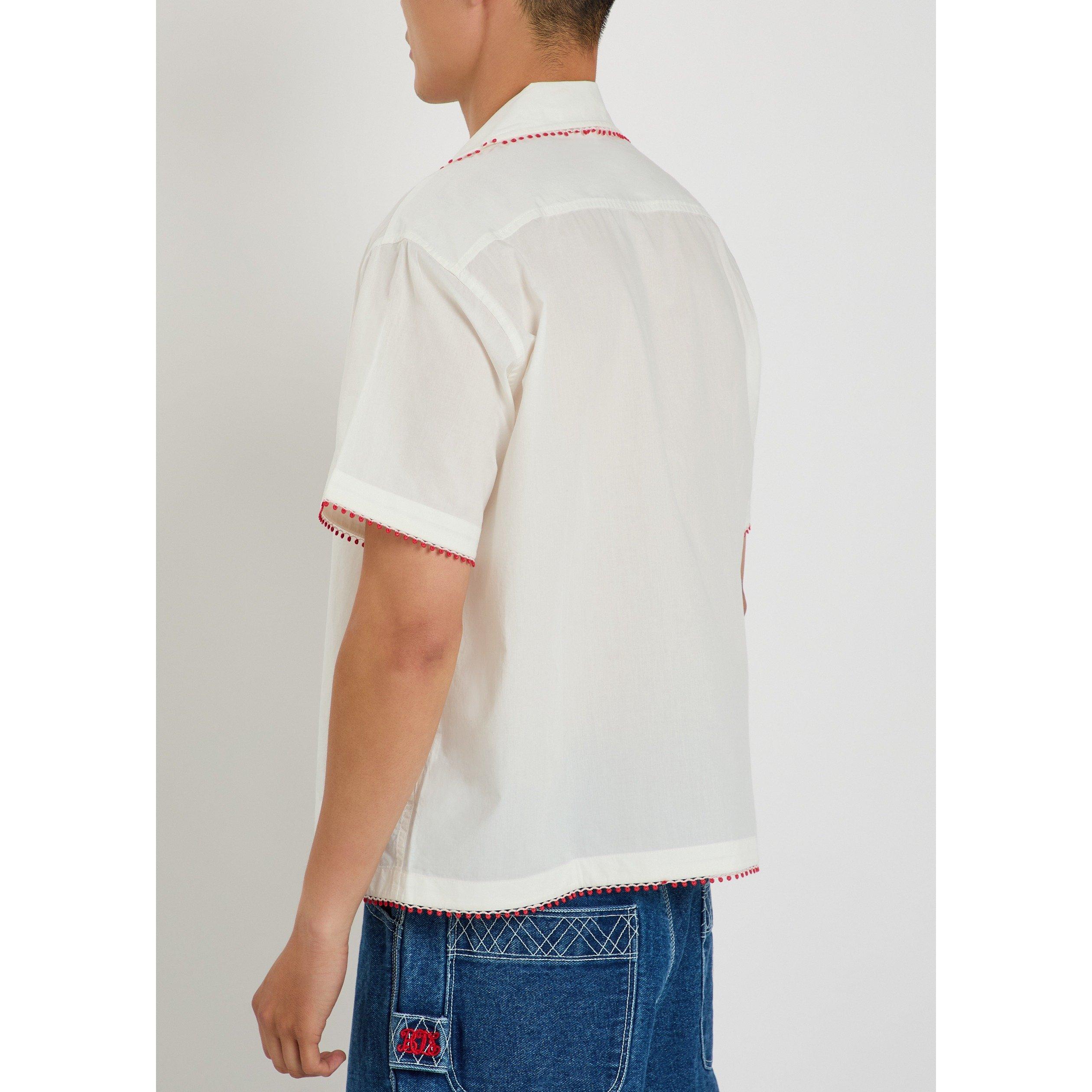 WHITE - Bode - BODE REDBUD SHORT SLEEVE SHIRT - 3