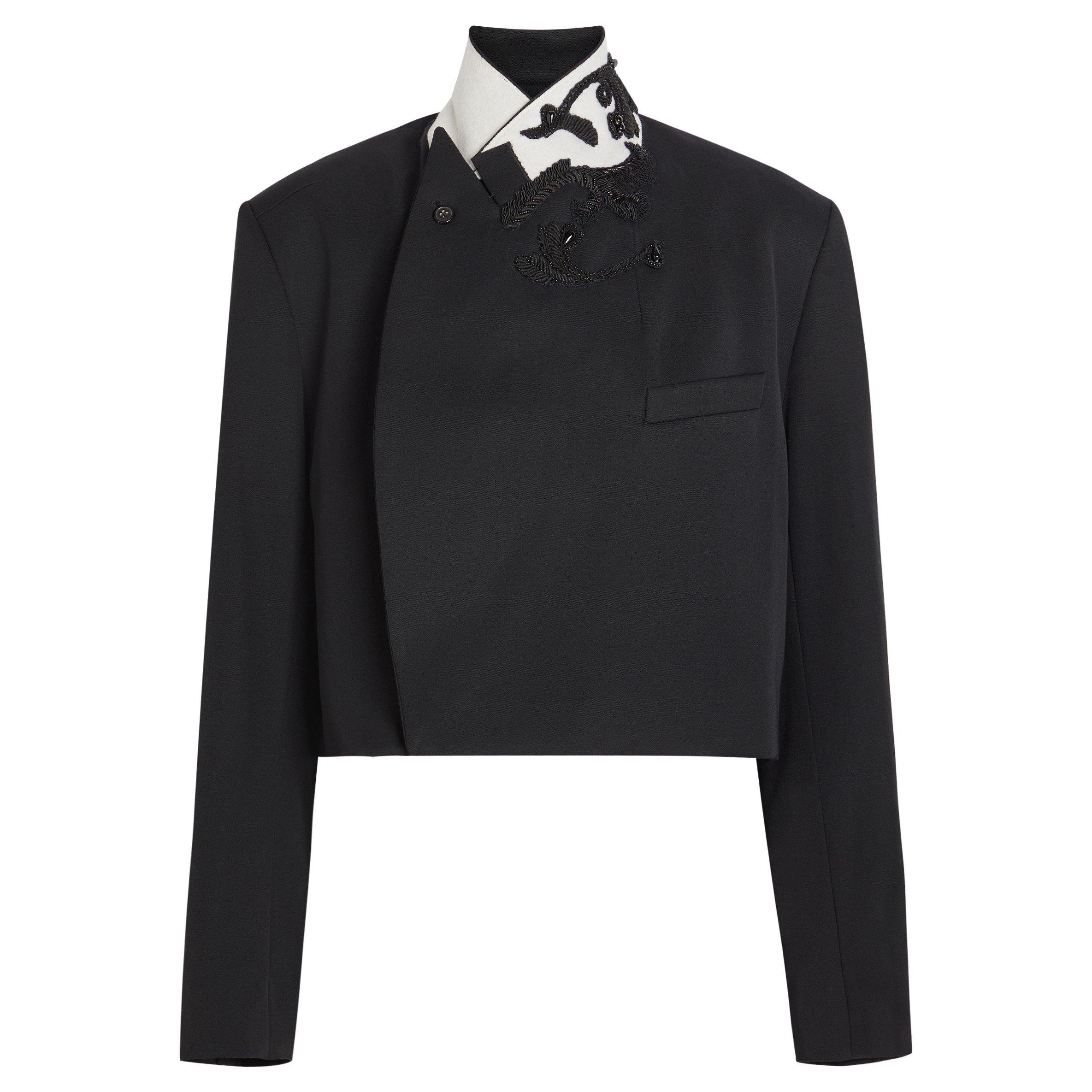 BLACK - Dries Van Noten - 01045-BOSEA SH EMB 3122 W.W.JA