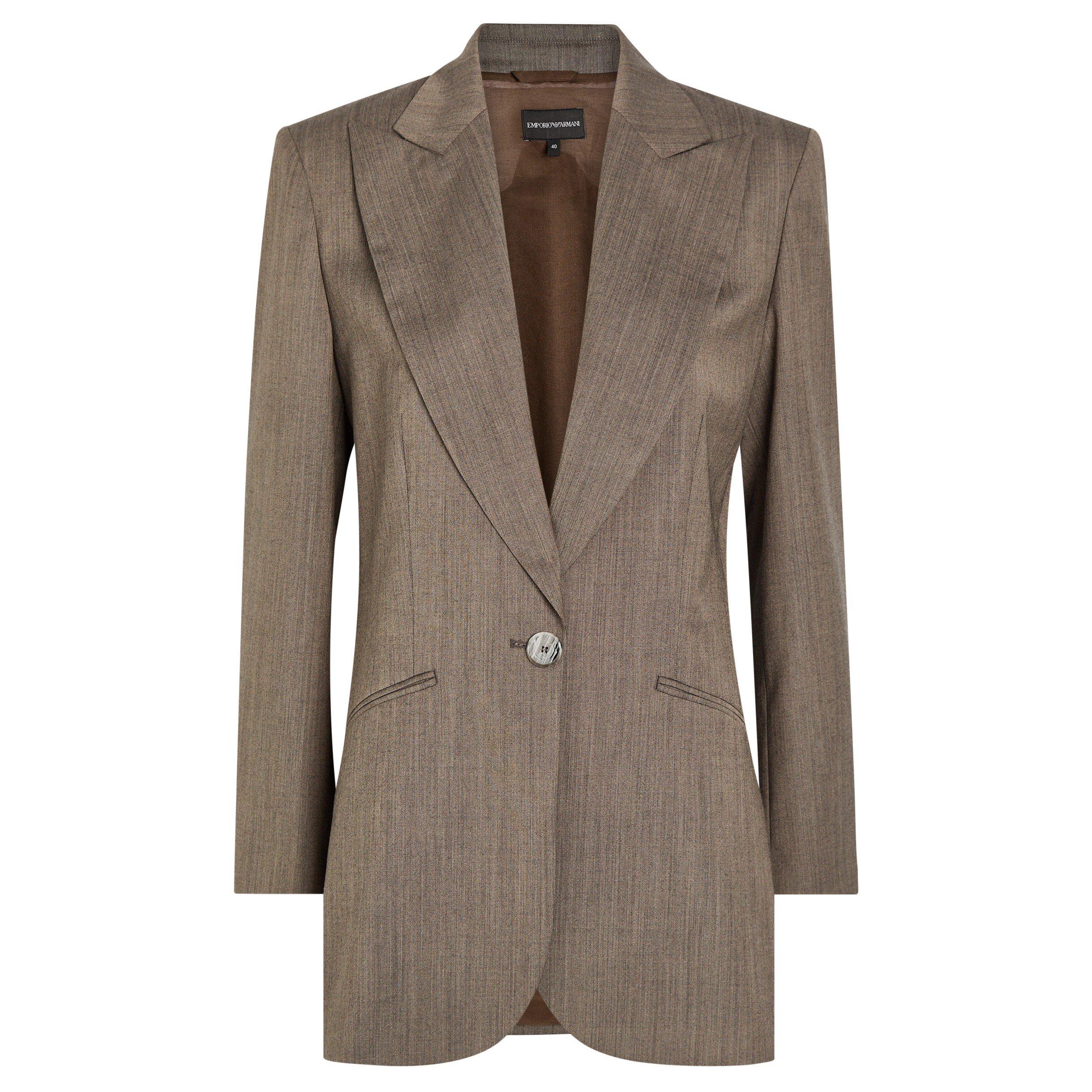 TAUPE - Emporio Armani - B ONE BUTTON BLAZER - 1
