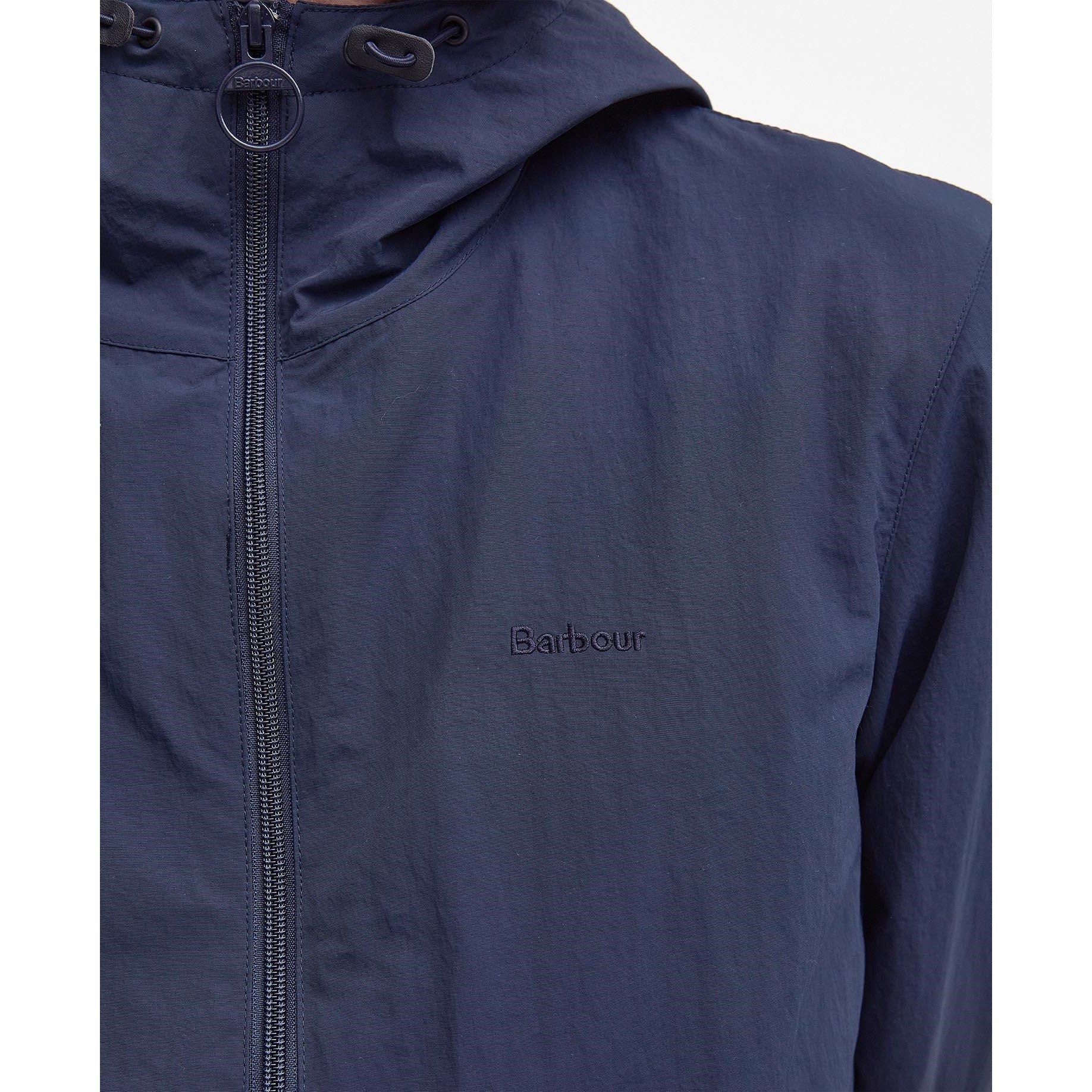 Navy NY71 - Barbour - Men's Berwick Waterproof Fixed Hood Rain Anorak - 4