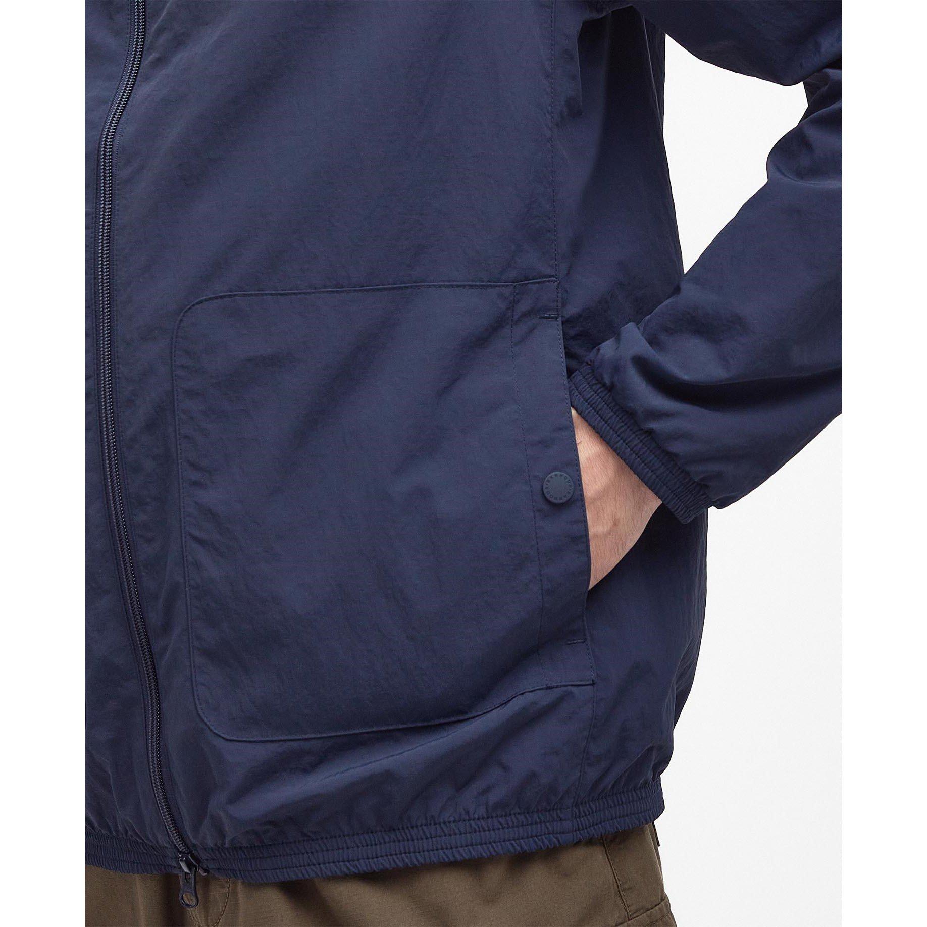 Navy NY71 - Barbour - Men's Berwick Waterproof Fixed Hood Rain Anorak - 5