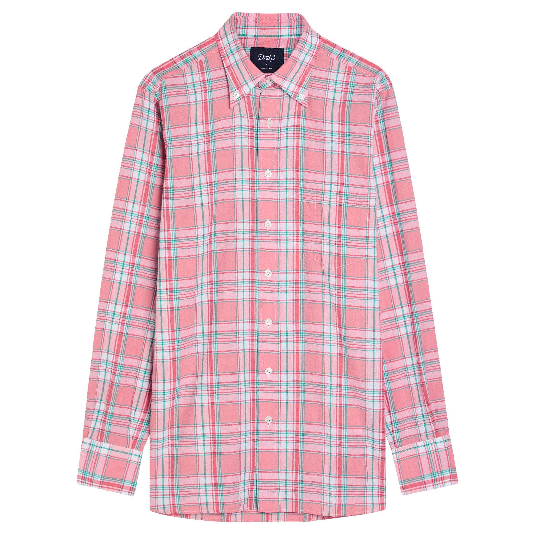 RED AND OTHER - Drakes - Men's Long-Sleeve Cotton Plaid Shirt - 1