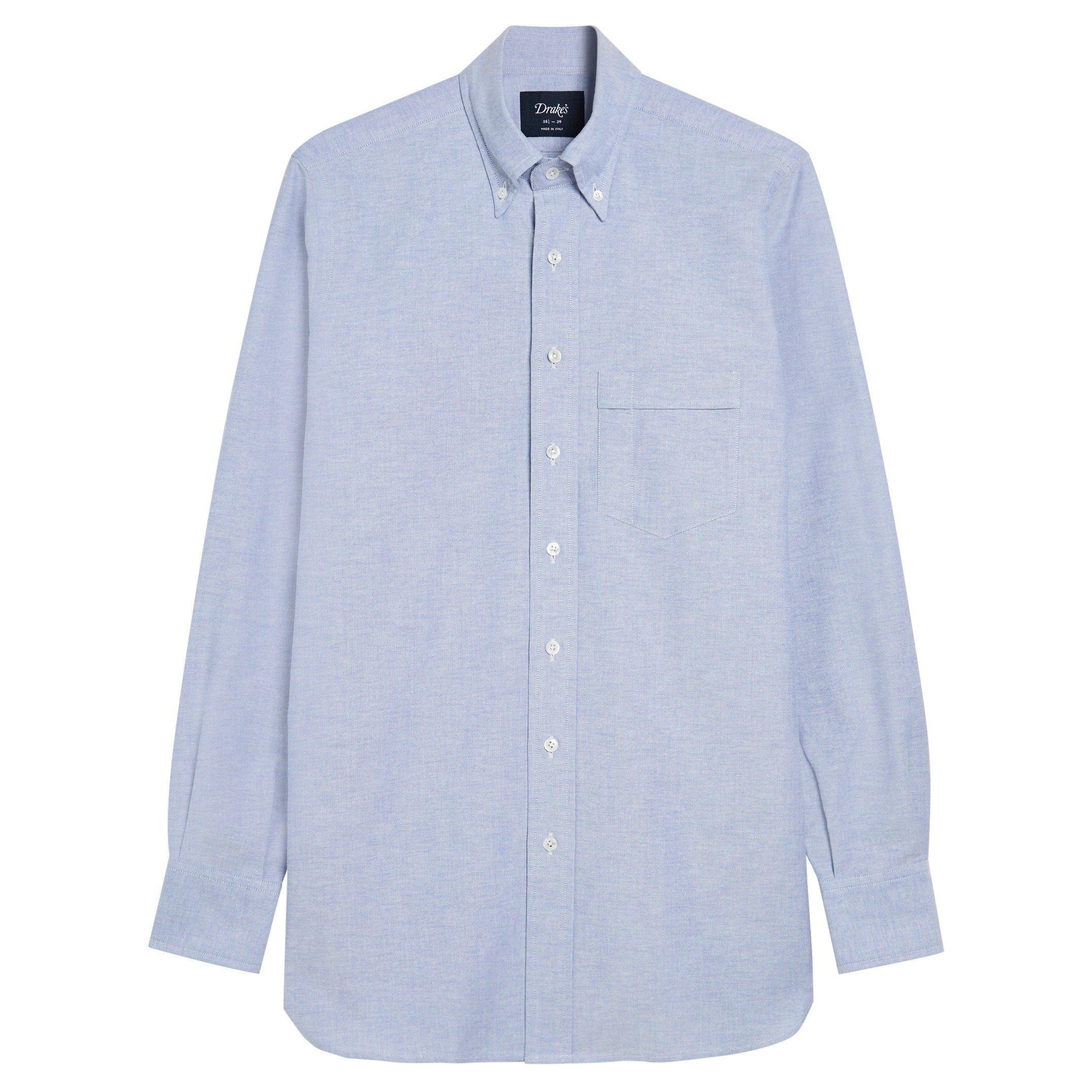 LIGHT BLUE - Drakes - DRAKES OXFORD SHIRT BLU