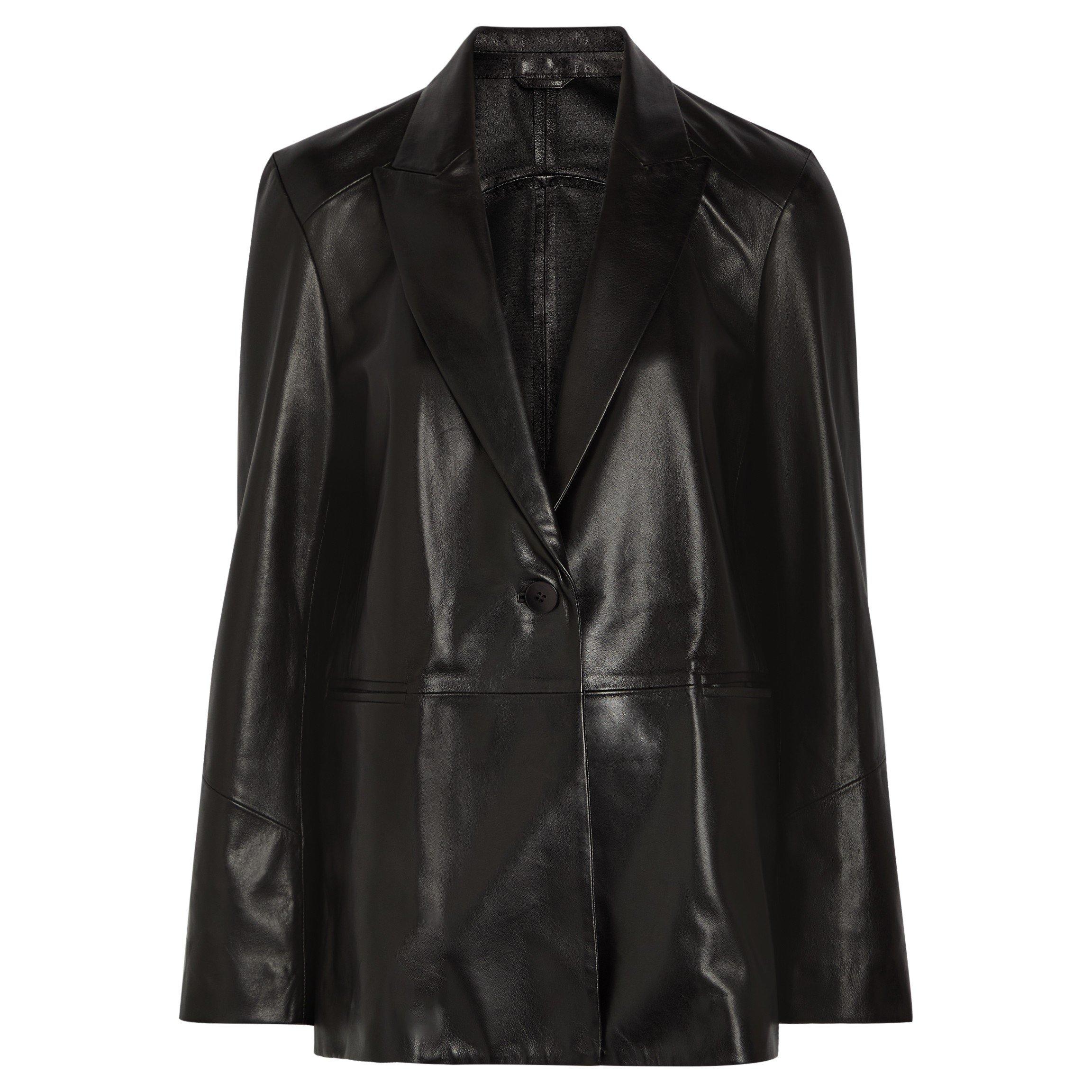 BLACK - Nour Hammour - Women's Arden Leather Blazer - 1