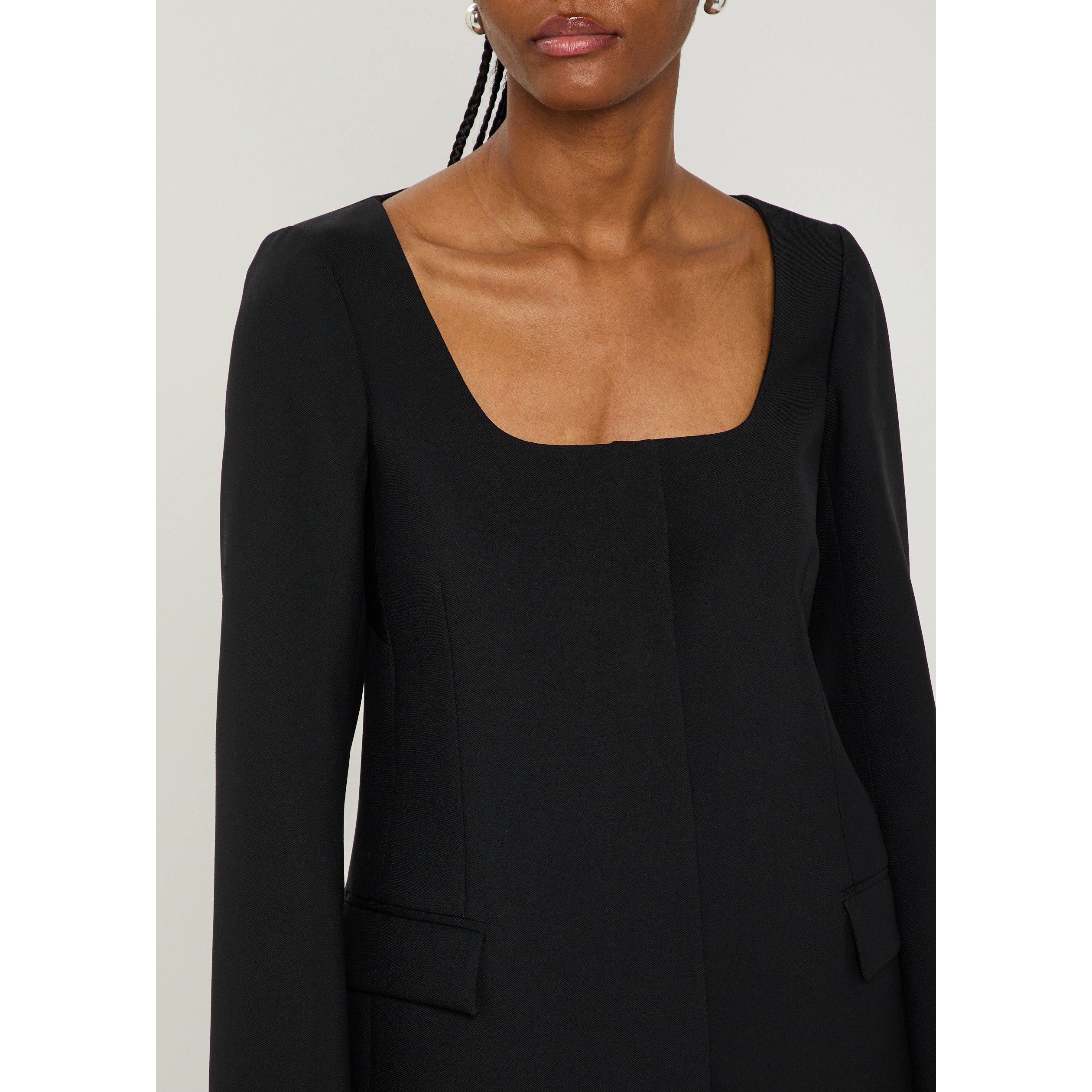 BLACK - Calvin Klein - Women's Camille Wool Slim-Fit Blazer - 4