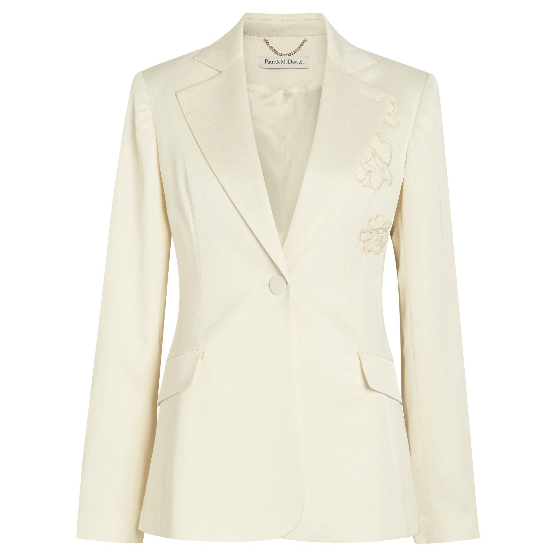 WHITE - Patrick McDowell - ALICE JACKET WITH ROSE APPLIQU - 1