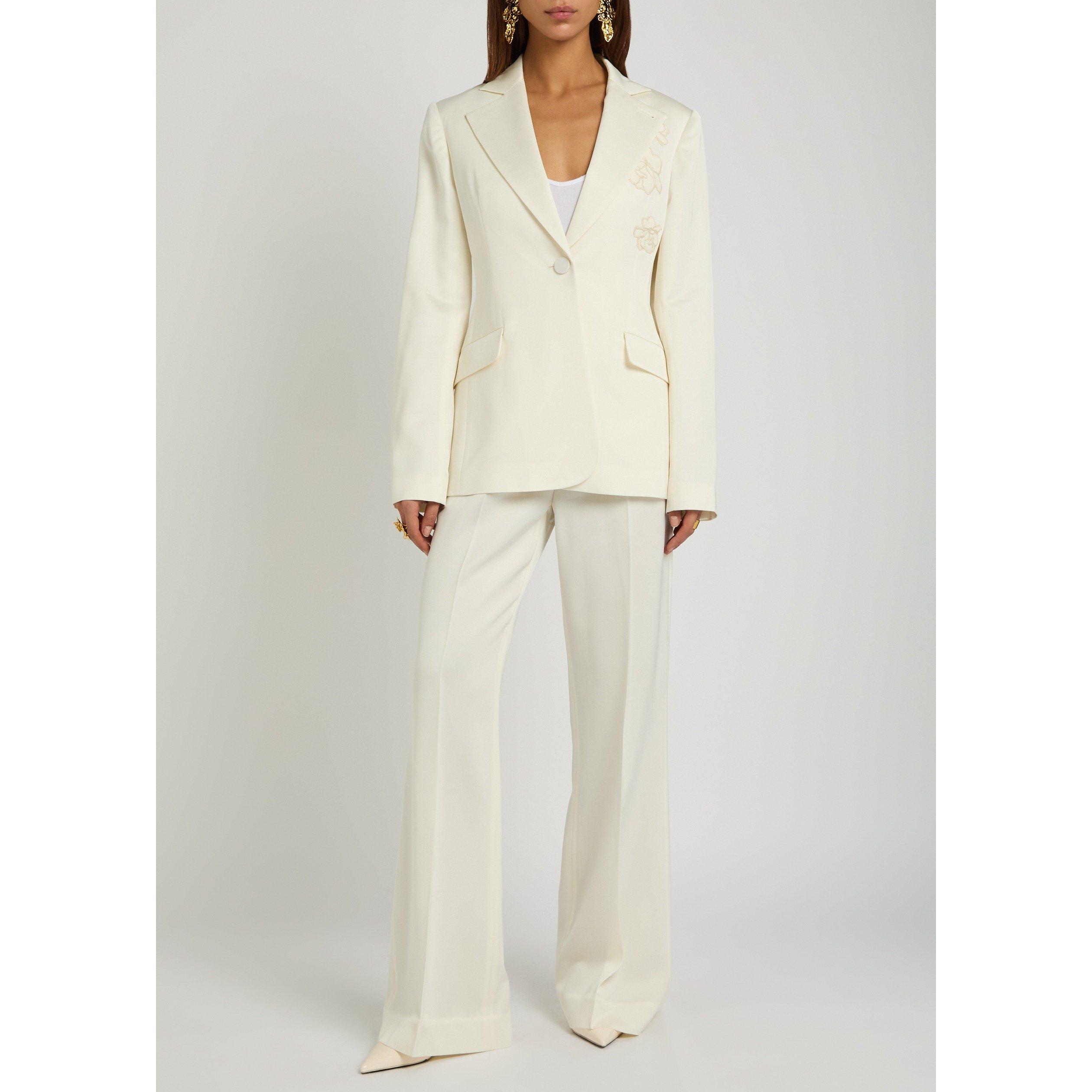 WHITE - Patrick McDowell - ALICE JACKET WITH ROSE APPLIQU - 5