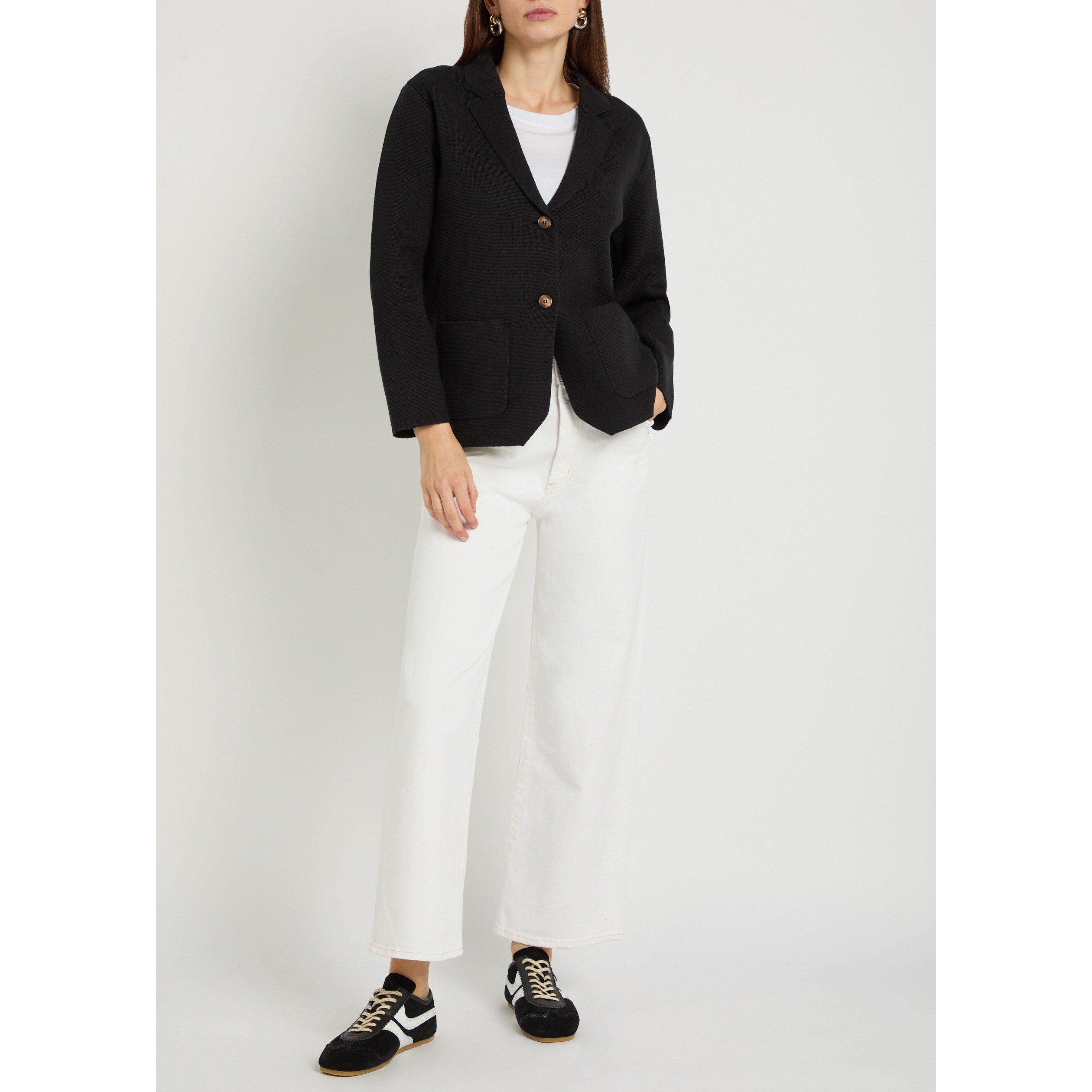 BLACK - Now You Live - Women's Langton Cotton Blazer - 5