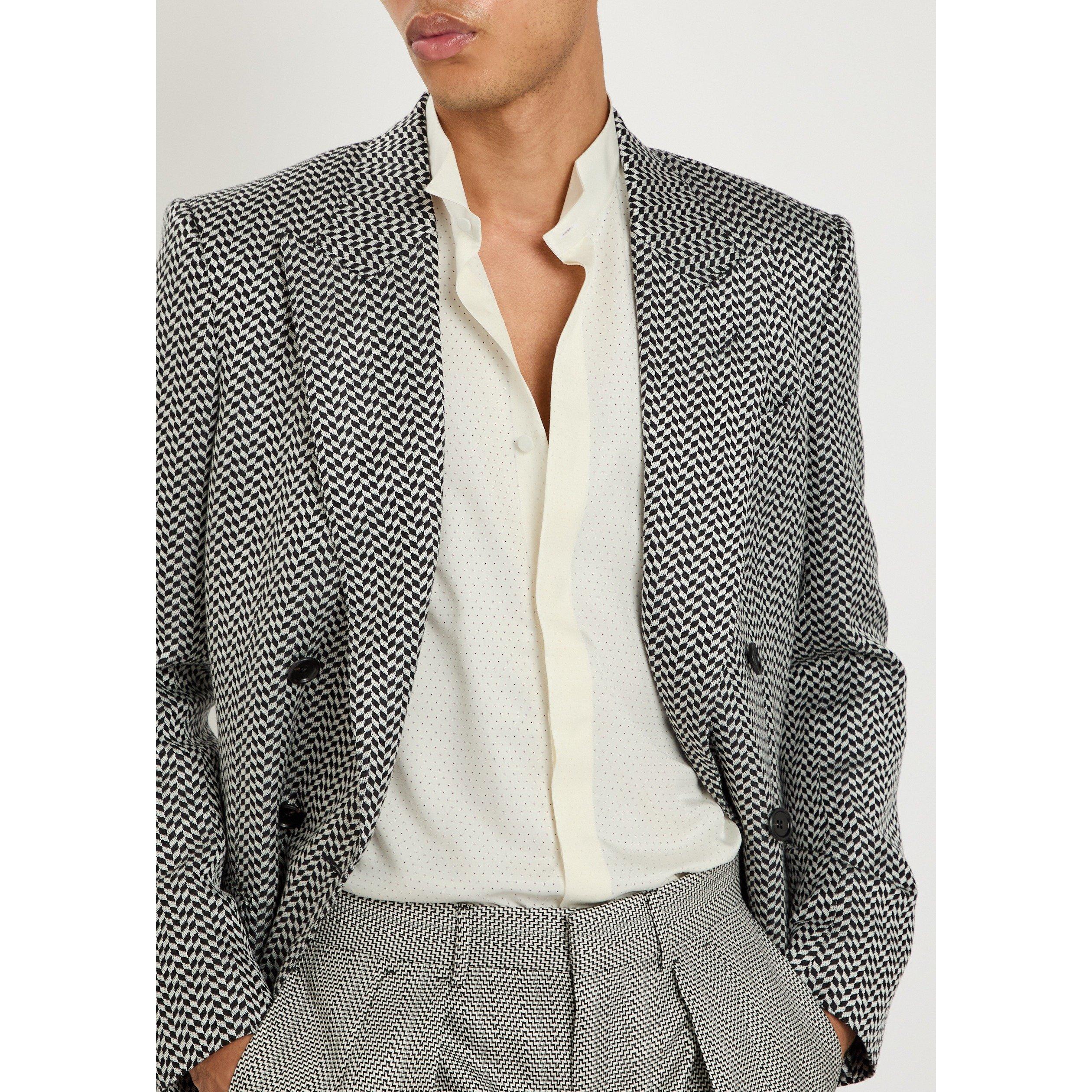 WHITE - Tom Ford - TOM FORD DOT SILK TWILL SLIM F - 4