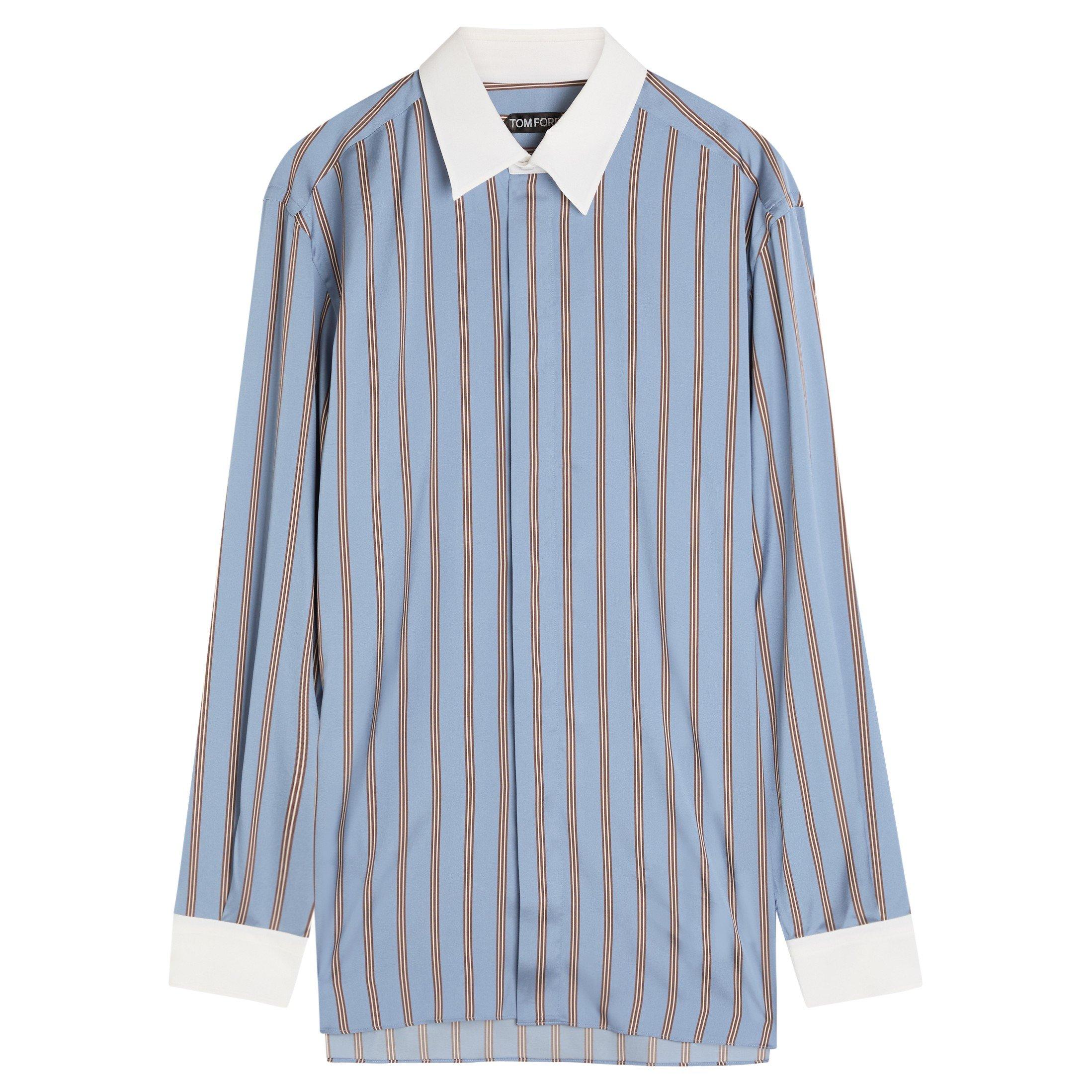 BLUE AND OTHER - Tom Ford - TOM FORD SILK JACQUARD STRIPE - 1