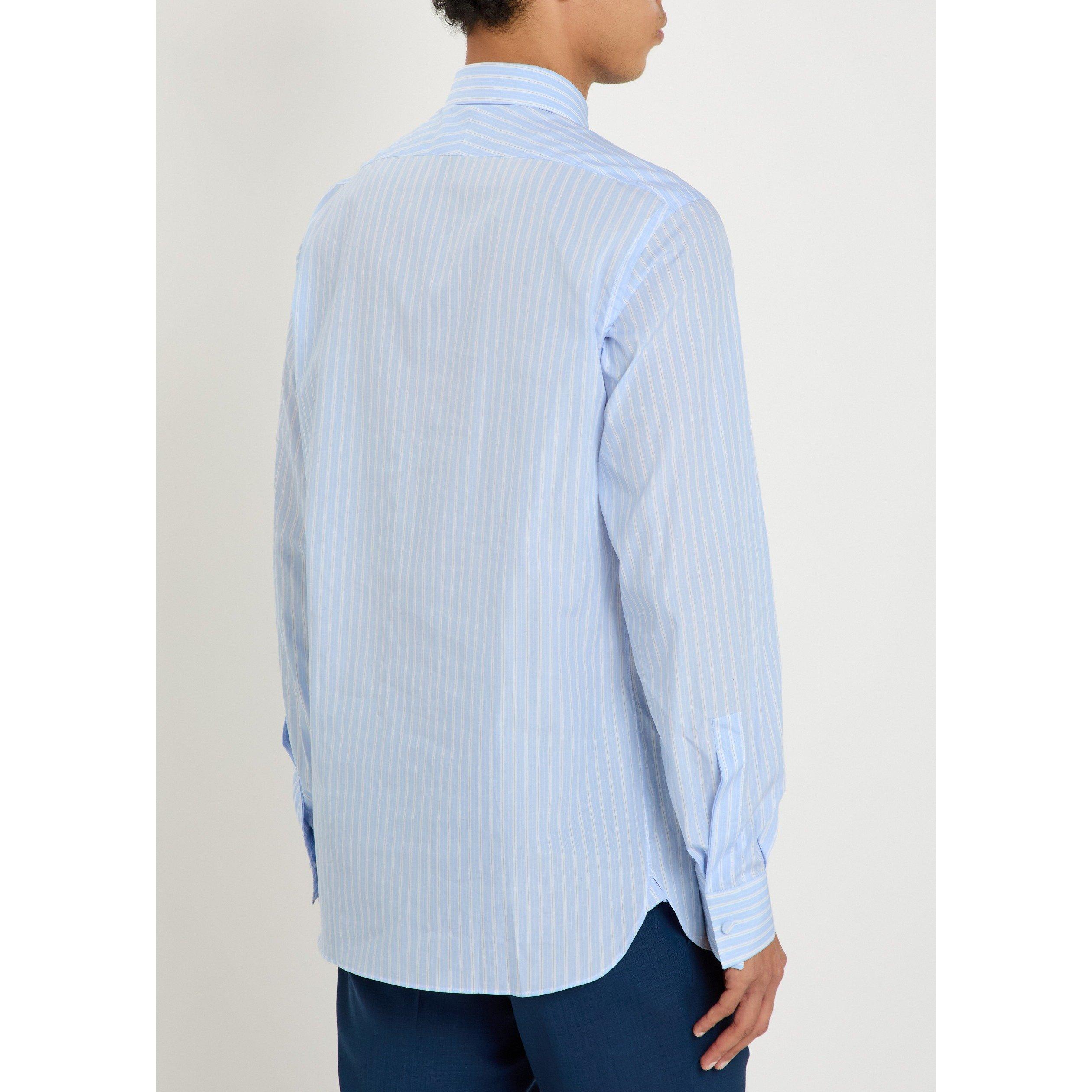 LIGHT BLUE - Tom Ford - TOM FORD TWILL STRIPE LS SHIRT - 3