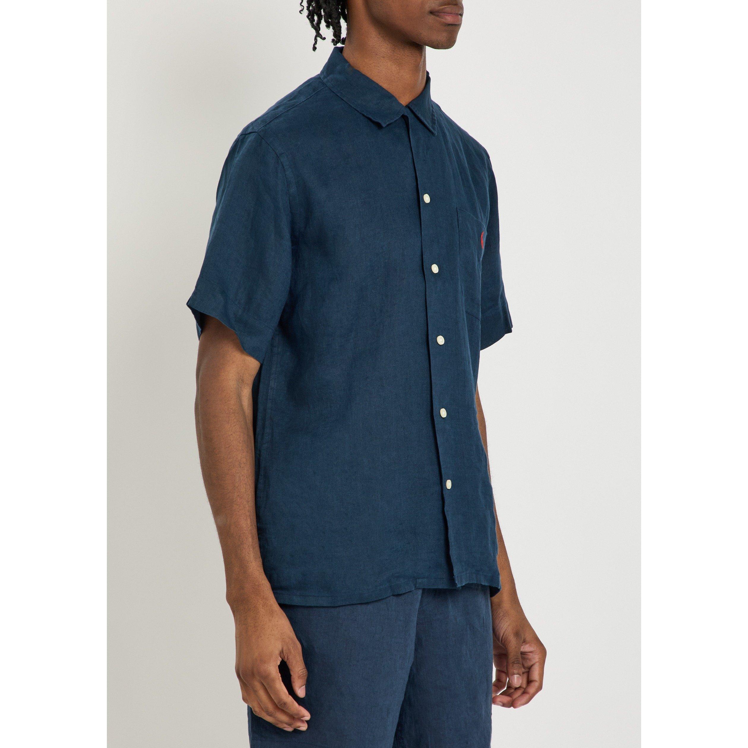 NAVY - Polo Ralph Lauren - Men's Linen Short-Sleeve Relaxed-Fit Shirt - 2