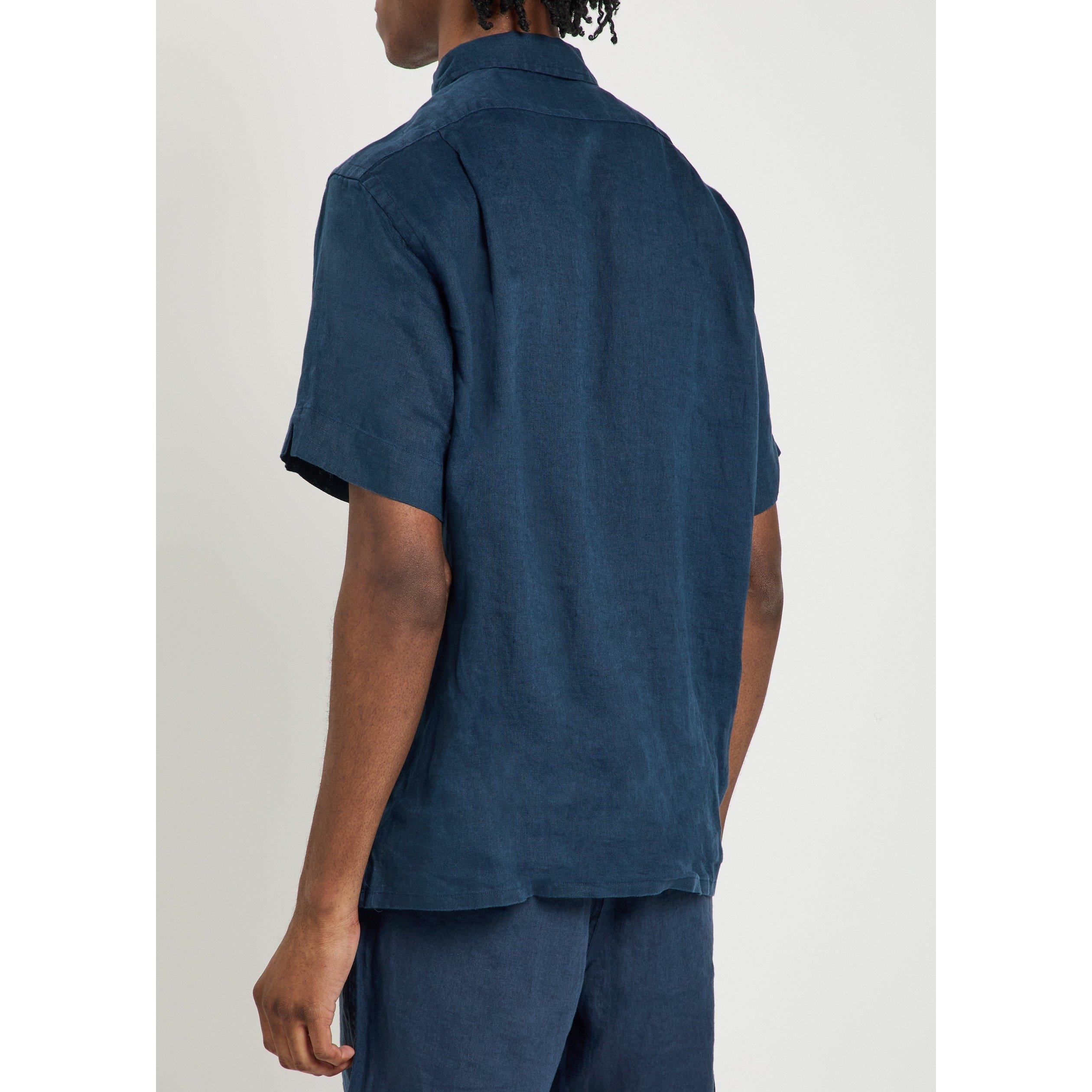NAVY - Polo Ralph Lauren - Men's Linen Short-Sleeve Relaxed-Fit Shirt - 3