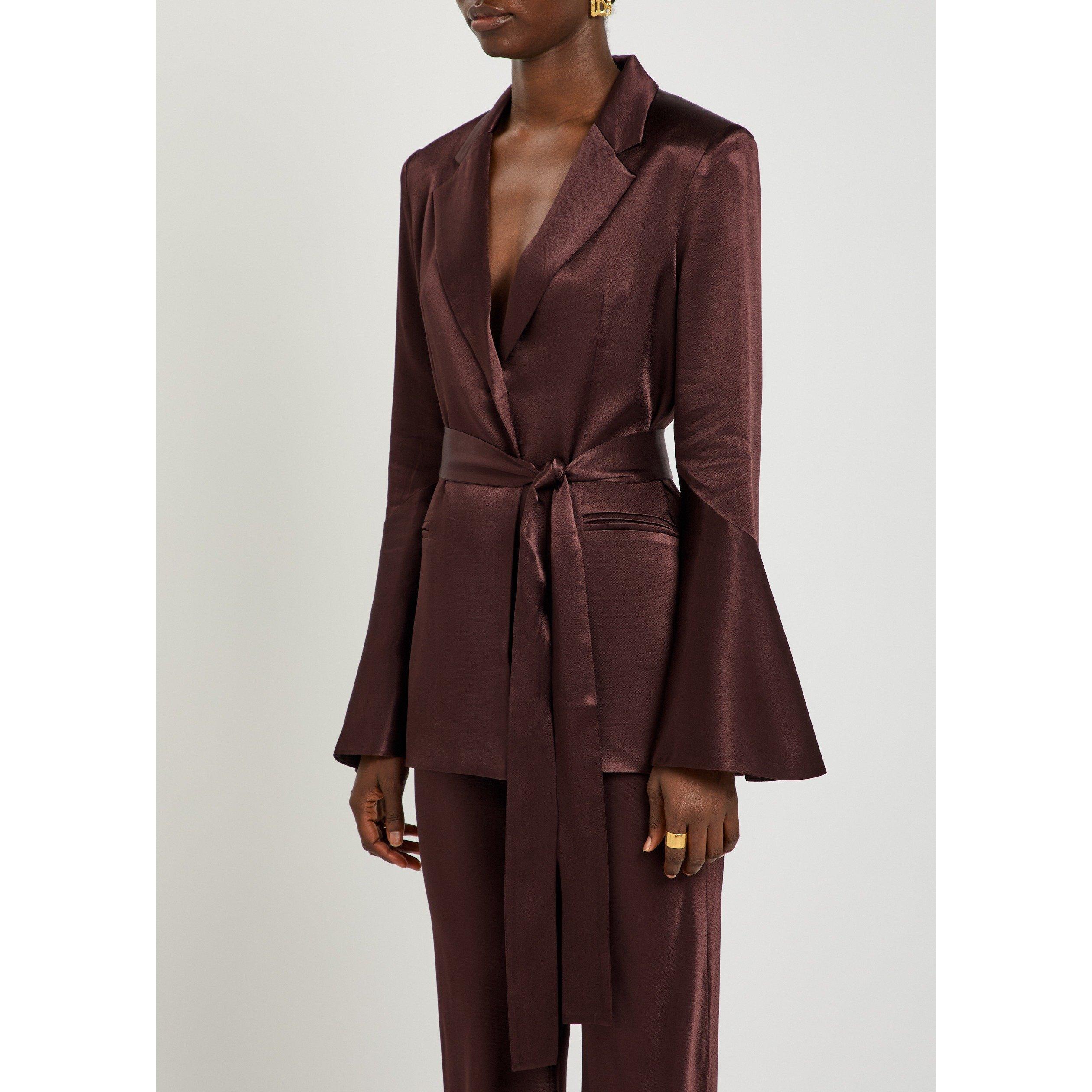 DARK BROWN - Shona Joy - BZ La Lune Flared Blazer - 2